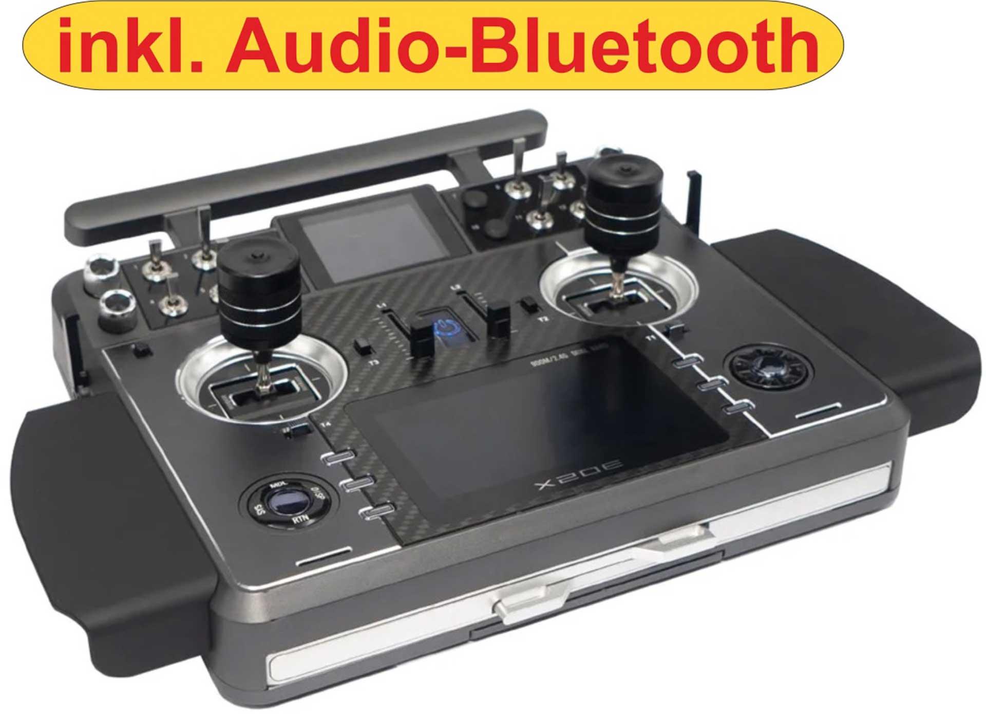 TANDEM XE EU/LBT FrSky Senderset 2,4Ghz + 3D Gimbal+Taste Akku, Alu-Koffer + Audio-Bluetooth