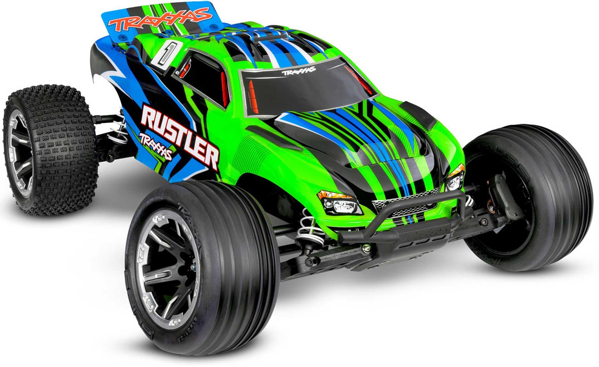 TRAXXAS RUSTLER ORANGE 1/10 2WD STADIUM- TRUCK RTR BRUSHED, HD, WITH BATTERY AND