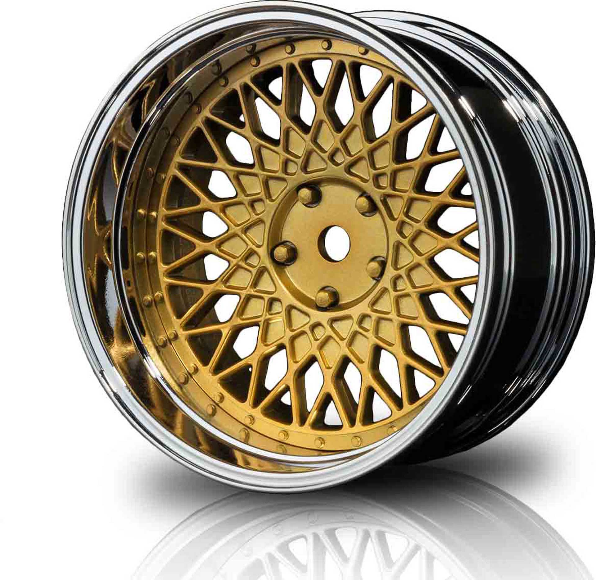 MST DRIFT FELGE 501 SILBER-GOLD 4STK.