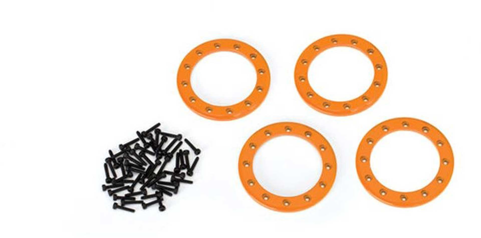 TRAXXAS Beadlock Rings Orange (1.9') Alu (4) + Schrauben