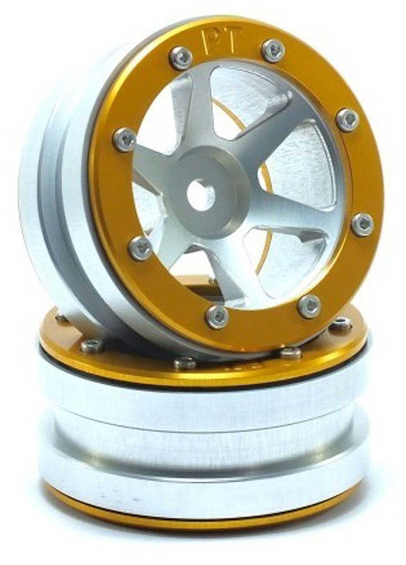 METSAFIL BEADLOCK WHEELS PT- SLINGSHOT SILBER/GOLD 1.9 (2 ST.)