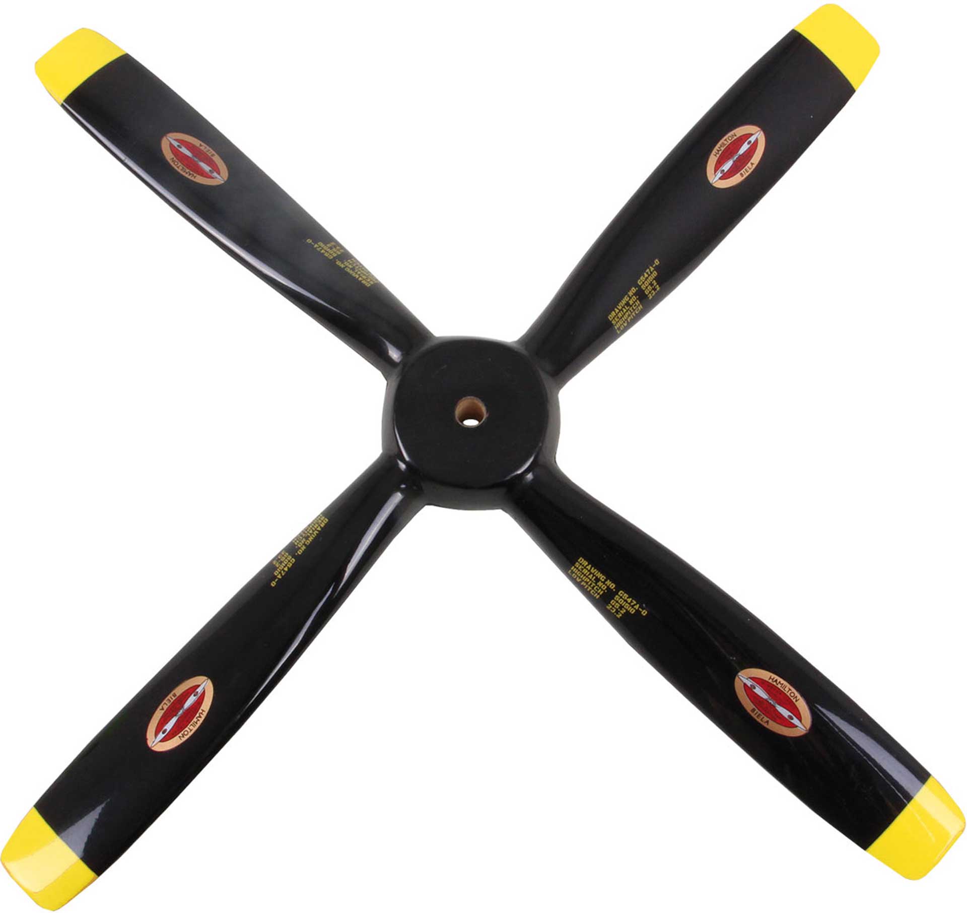 BIELA CARBON PROPELLER 4-BLADE 14/8 SEMI SCALE MUSTANG