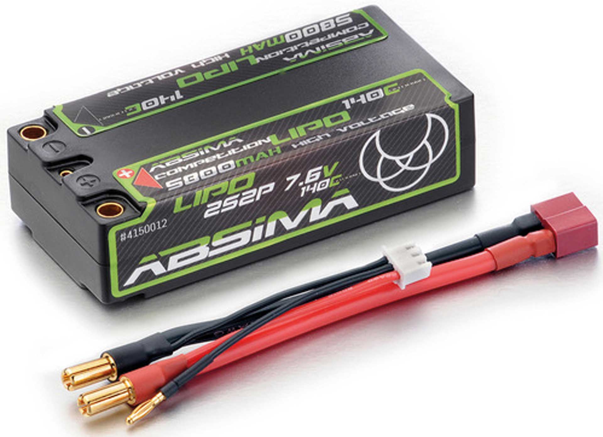 ABSIMA Compétition HV Lipo Shorty 5800mAh 7,6V 140C 2S2P HV HC 5mm