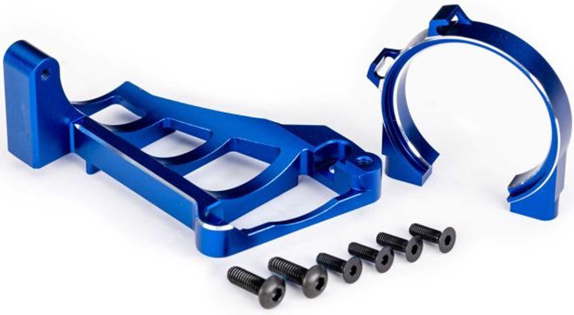 TRAXXAS Motorhalter Alu blau für TRX3461 Maxx, Hoss, Stampede 4x4 V2