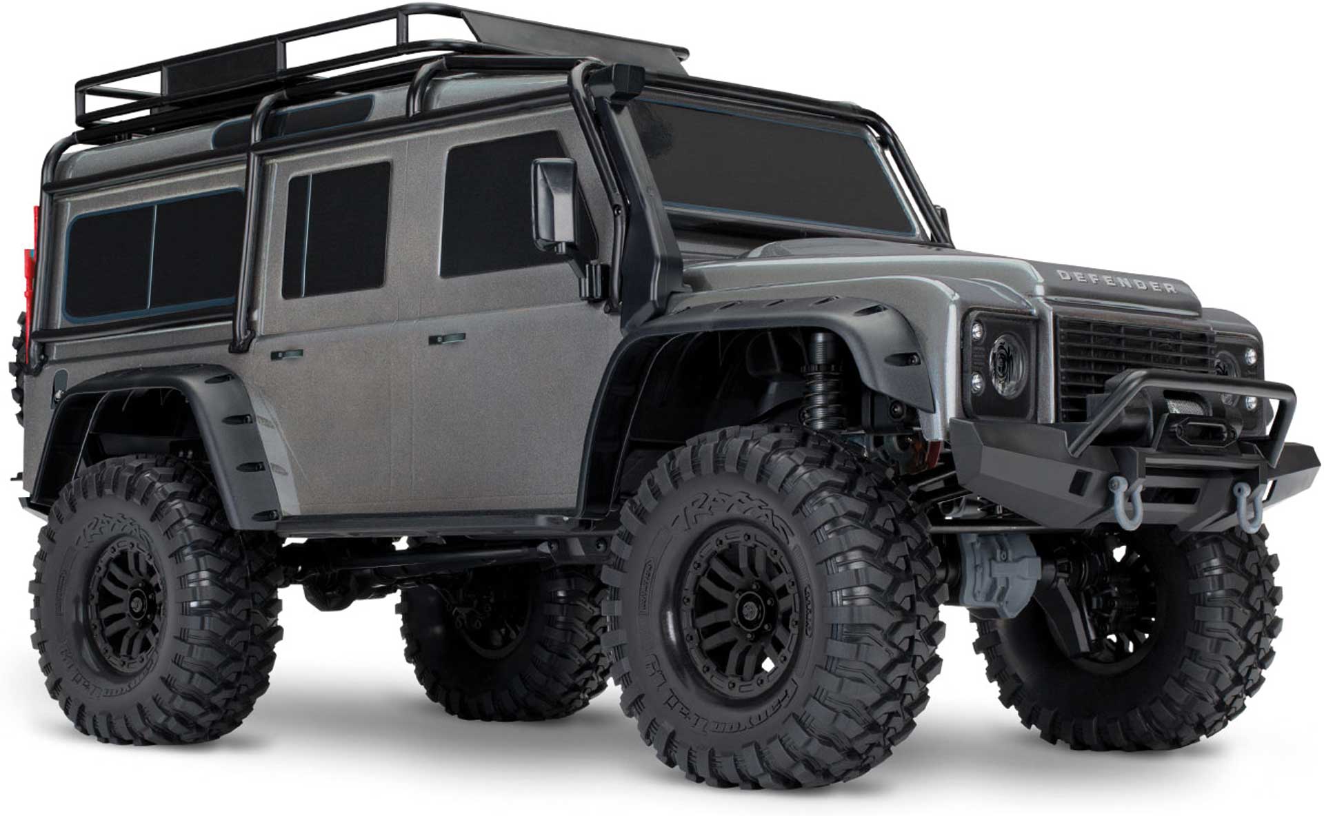 TRAXXAS TRX-4 Land Rover Defender silber 1/10 Crawler RTR Brushed, Clipless, ohne Akku und Ladegerät