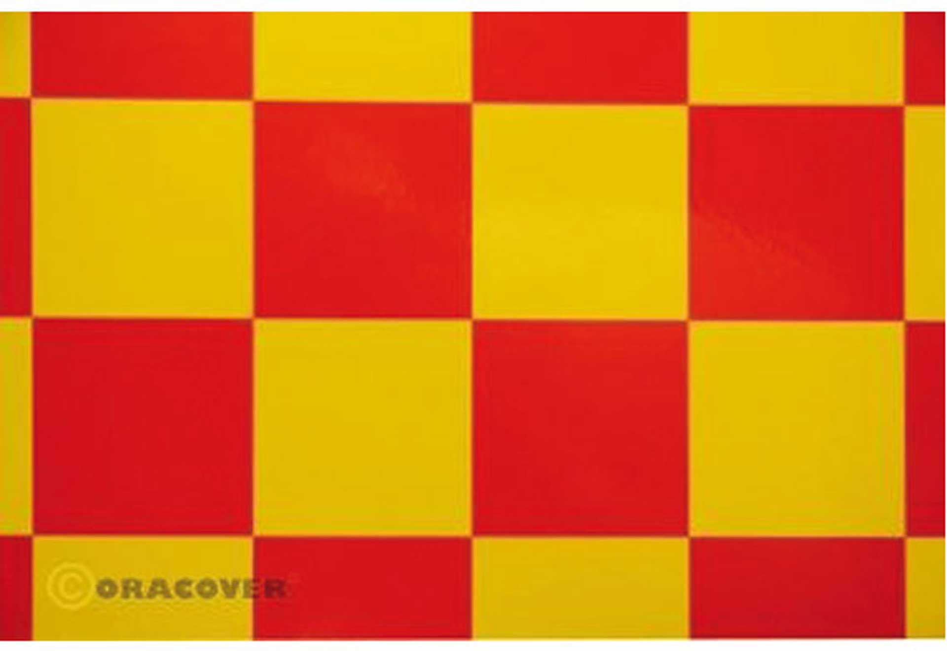 ORACOVER IRON-ON FILM FUN 5 YELLOW / RED 2 METER