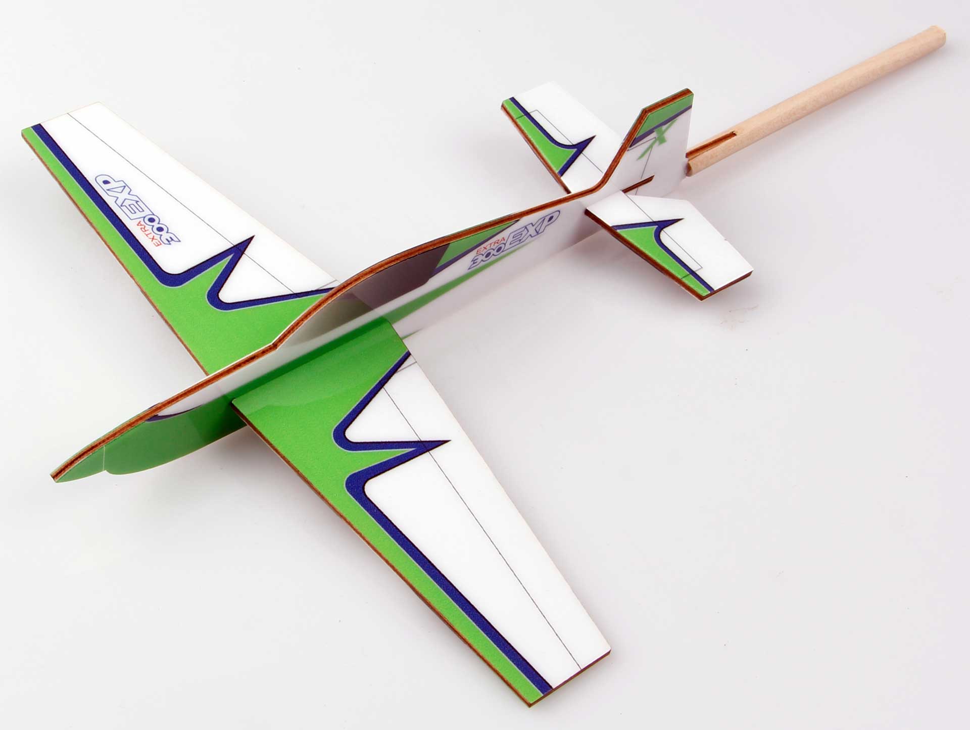 EXTREMEFLIGHT-RC Extra 300 vert /blanc  Stick Plane