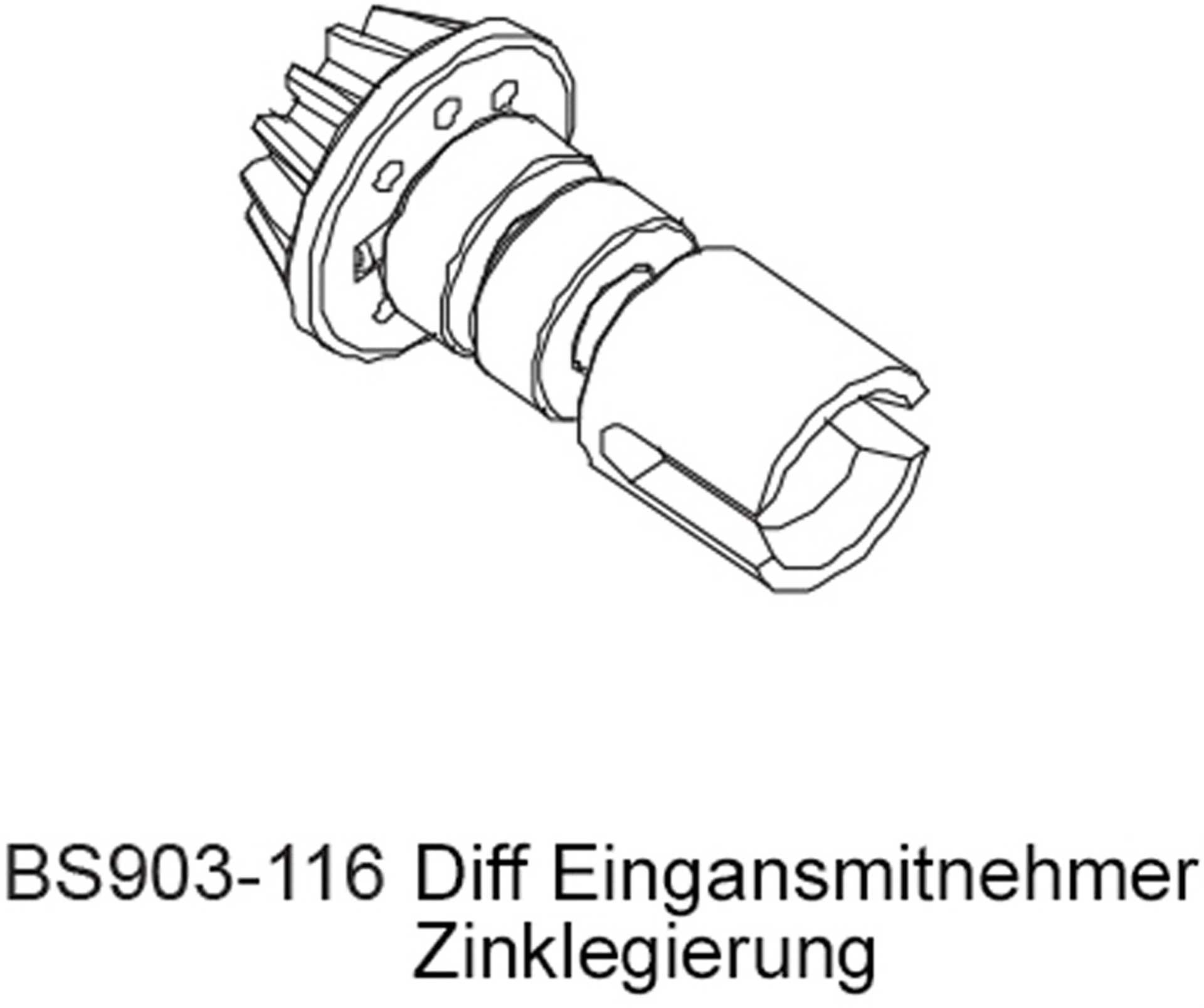 D-Power Diff Eingansmitnehmer - BEAST BX / TX Zinklegierung