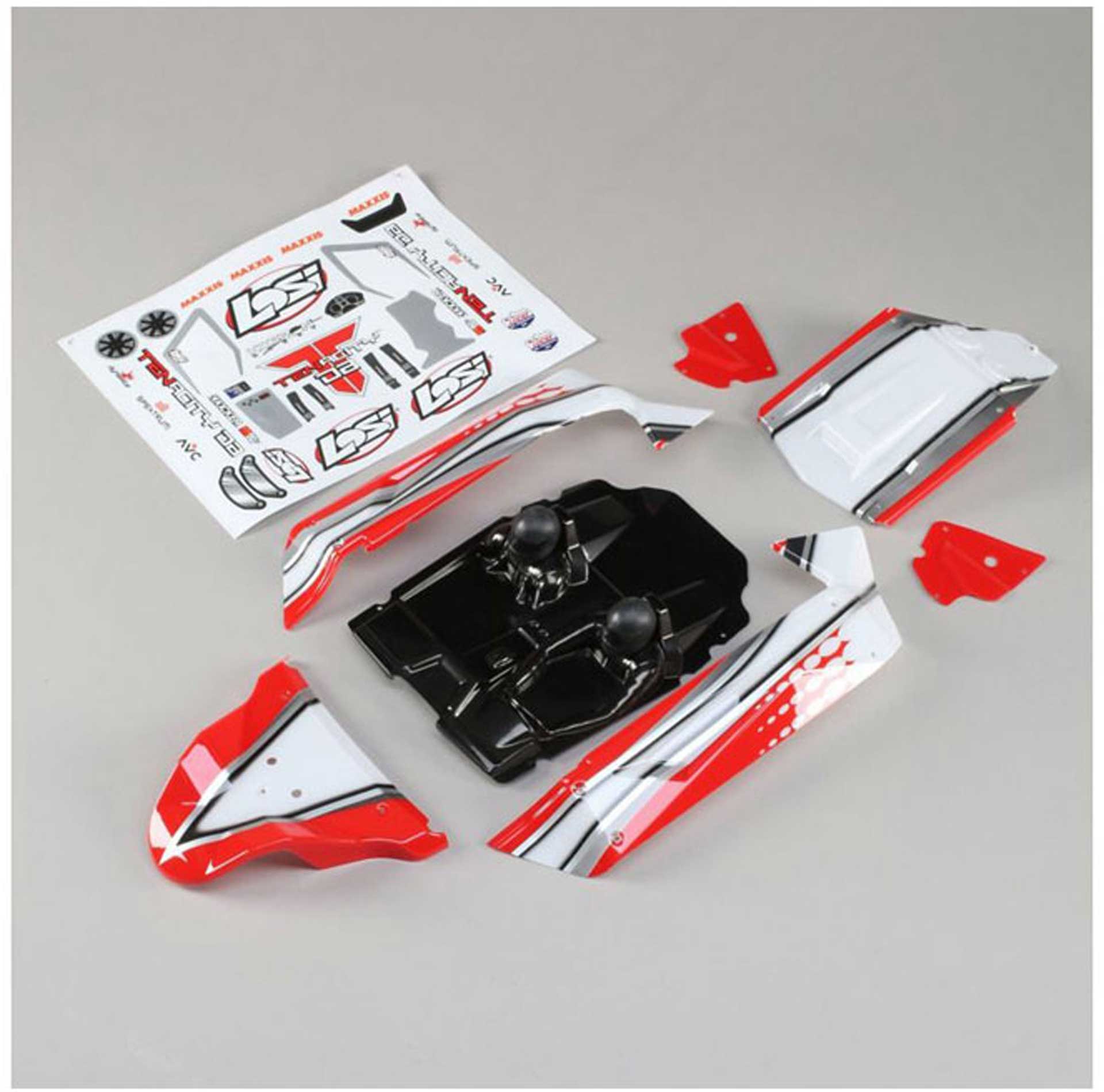 LOSI BODY SET, RED: TENACITY DESERT BUGGY