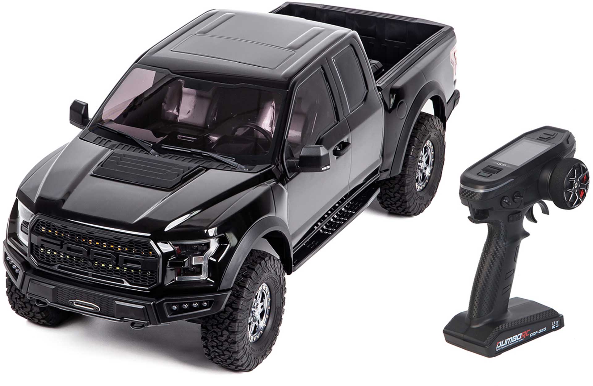 ROBITRONIC Ford F-150 Raptor 1/8 Crawler RTR mit DDF-350 Sender (Schwarz)