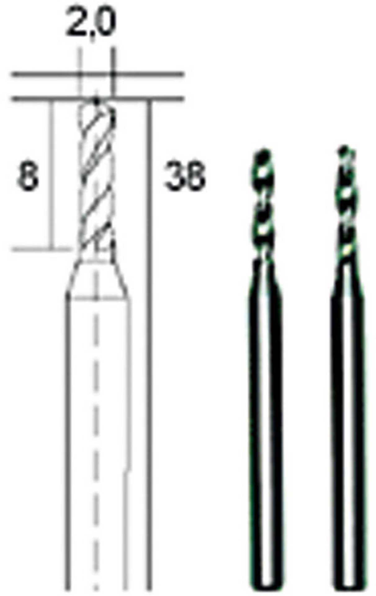 PROXXON MICRO-FORETS EN MÉTAL RENFORCÉ 2,0MM