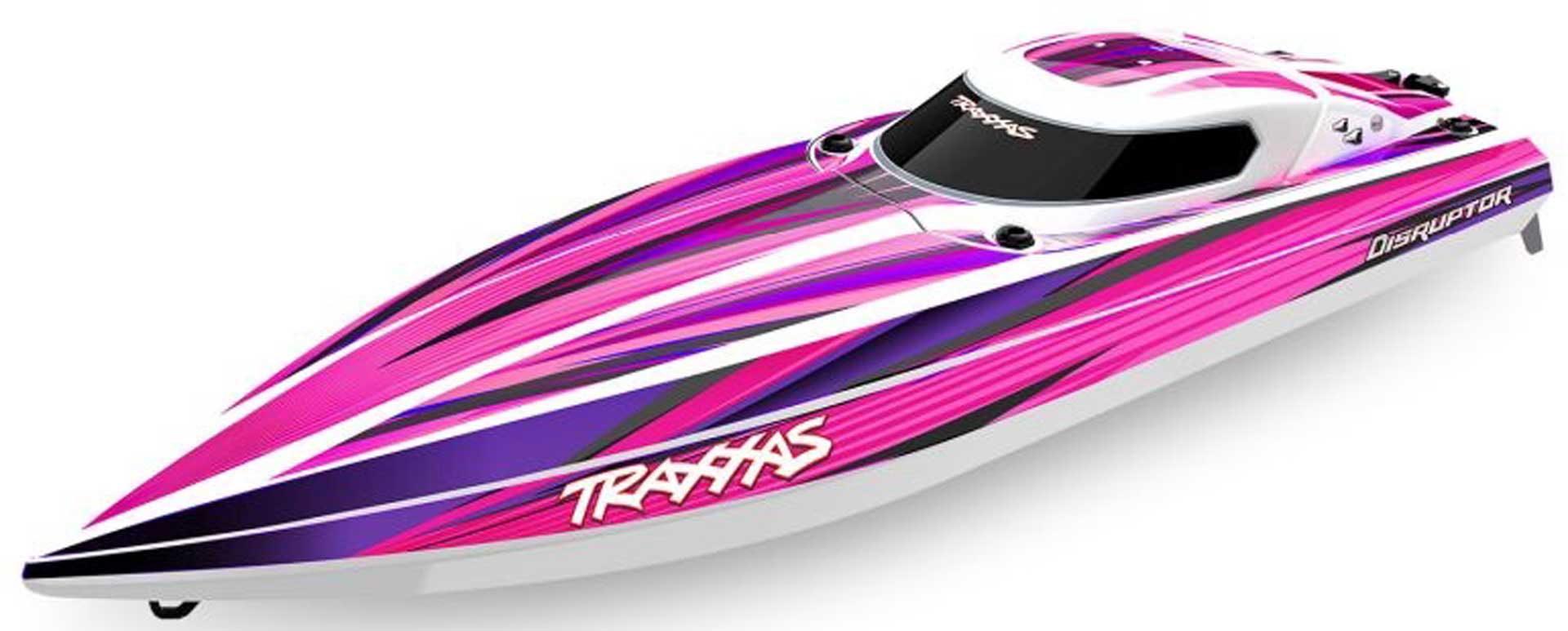 TRAXXAS DISRUPTOR rose bateau coque en V 26 pouces Auto-relevé sans batterie ni chargeur