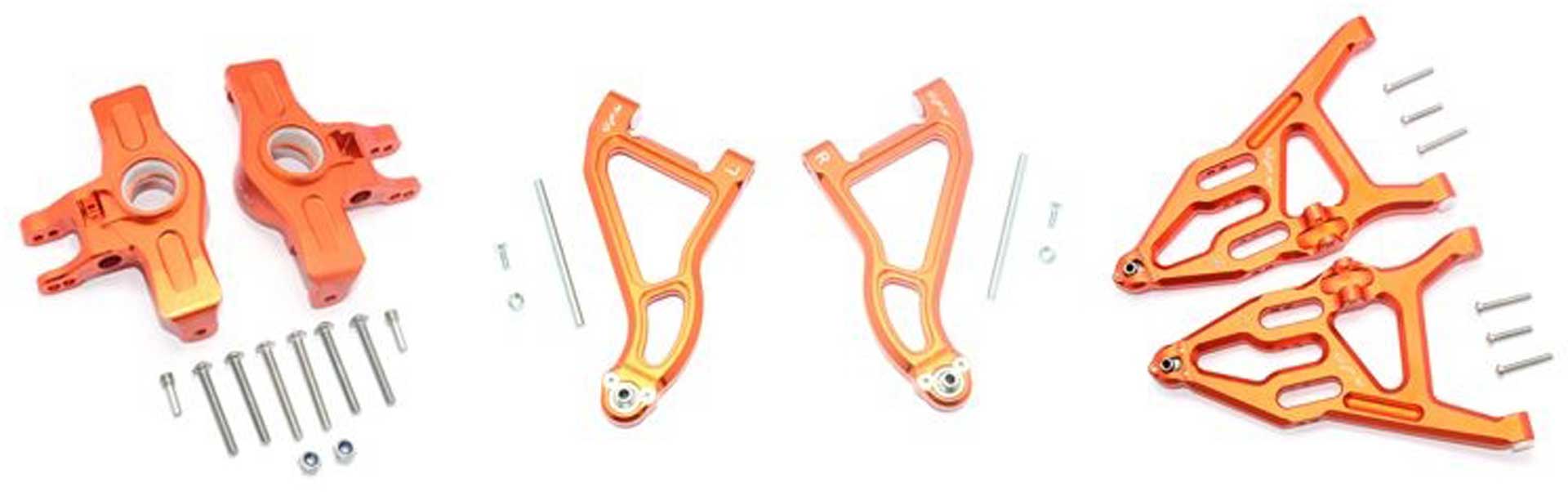 GPM Suspension aluminium set complet avant orange GPM TRX UDR