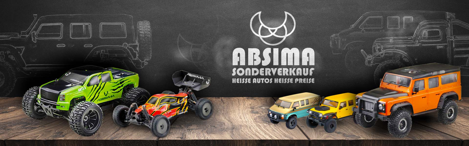 Absima Rc Car Sonderverkauf - RC Autos zu wilden Preisen bei Modellbau  Lindinger!