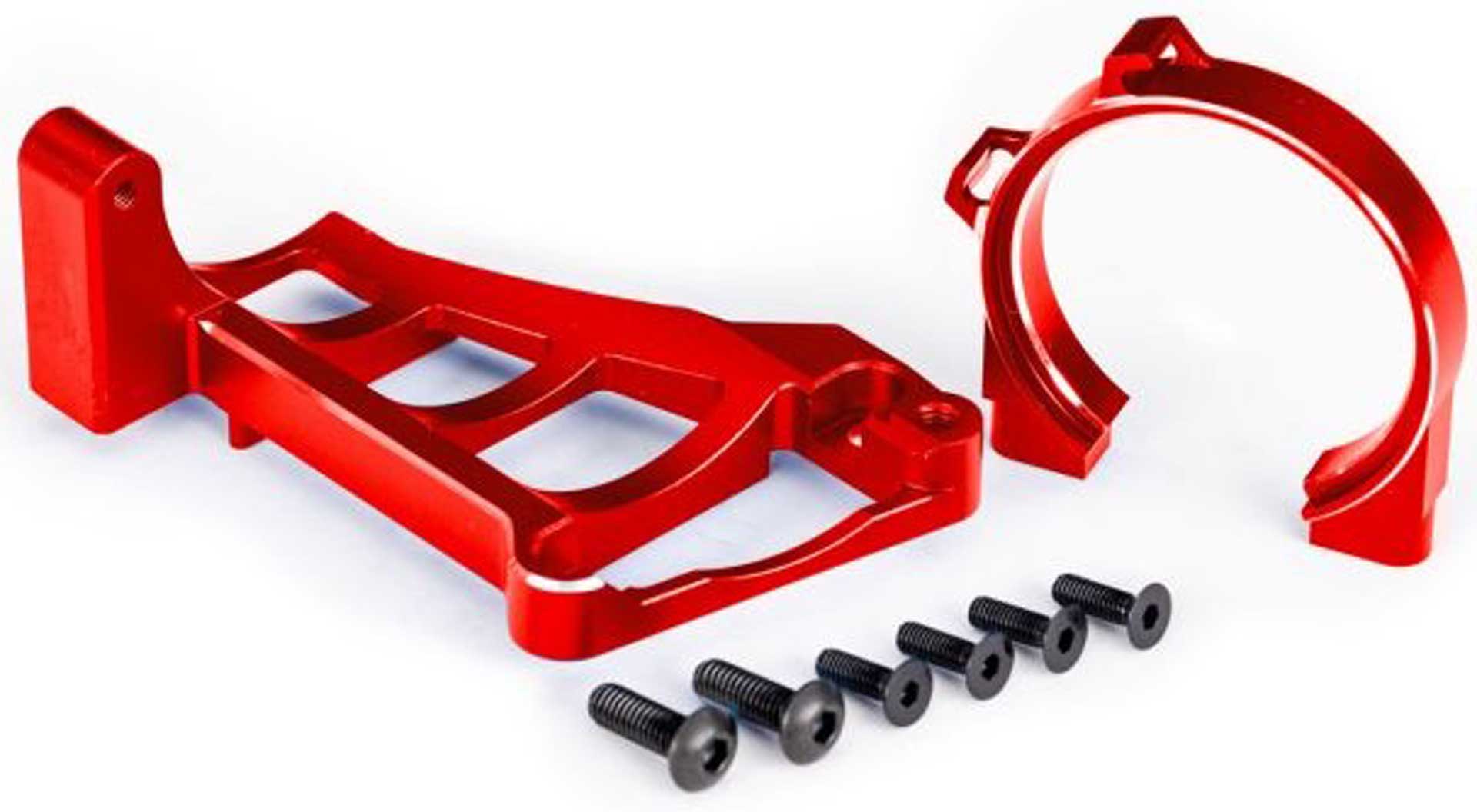 TRAXXAS Motorhalter Alu rot für TRX3461 Maxx, Hoss, Stampede 4x4 V2