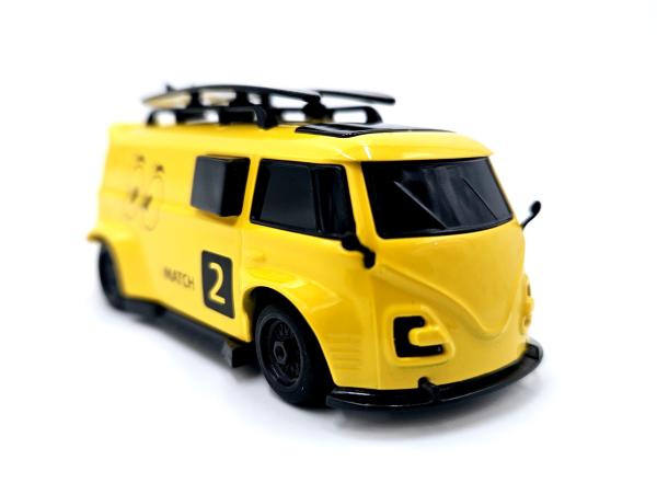 Pocket Racers Bus 1/64 gelb RTR