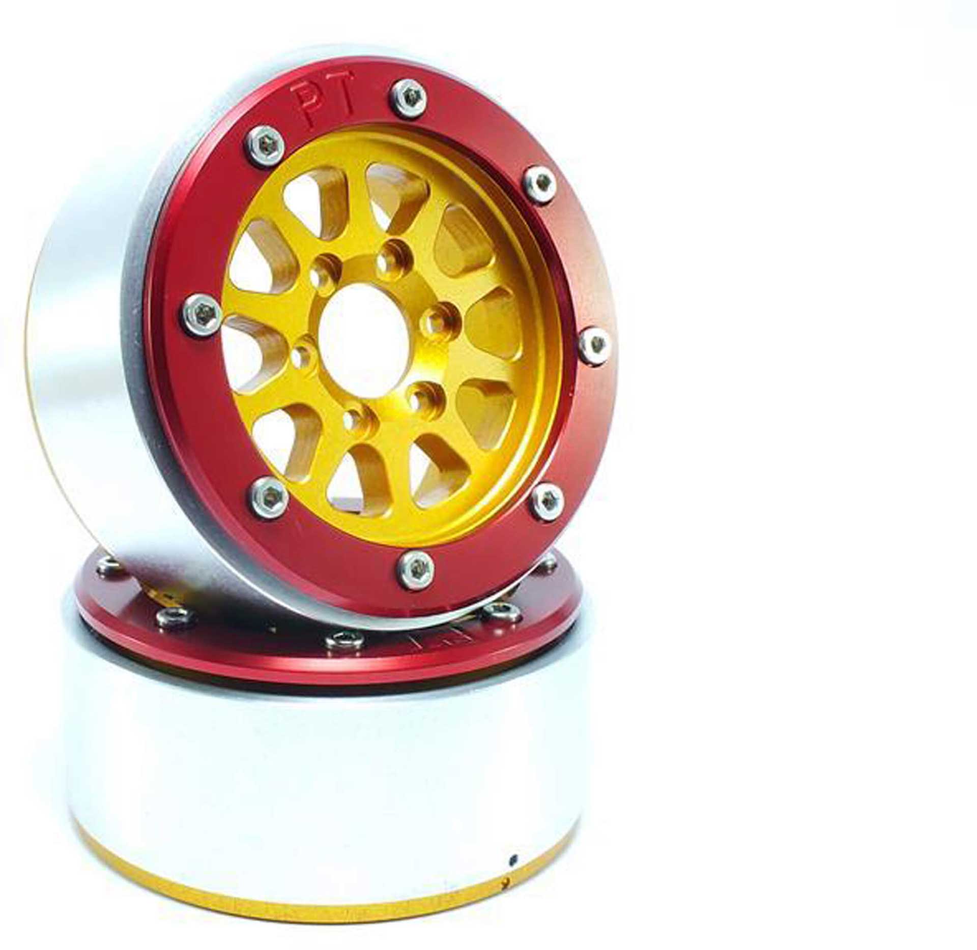 METSAFIL Beadlock Wheels GEAR gold/rot 1.9 (2 St.) ohne Radnabe