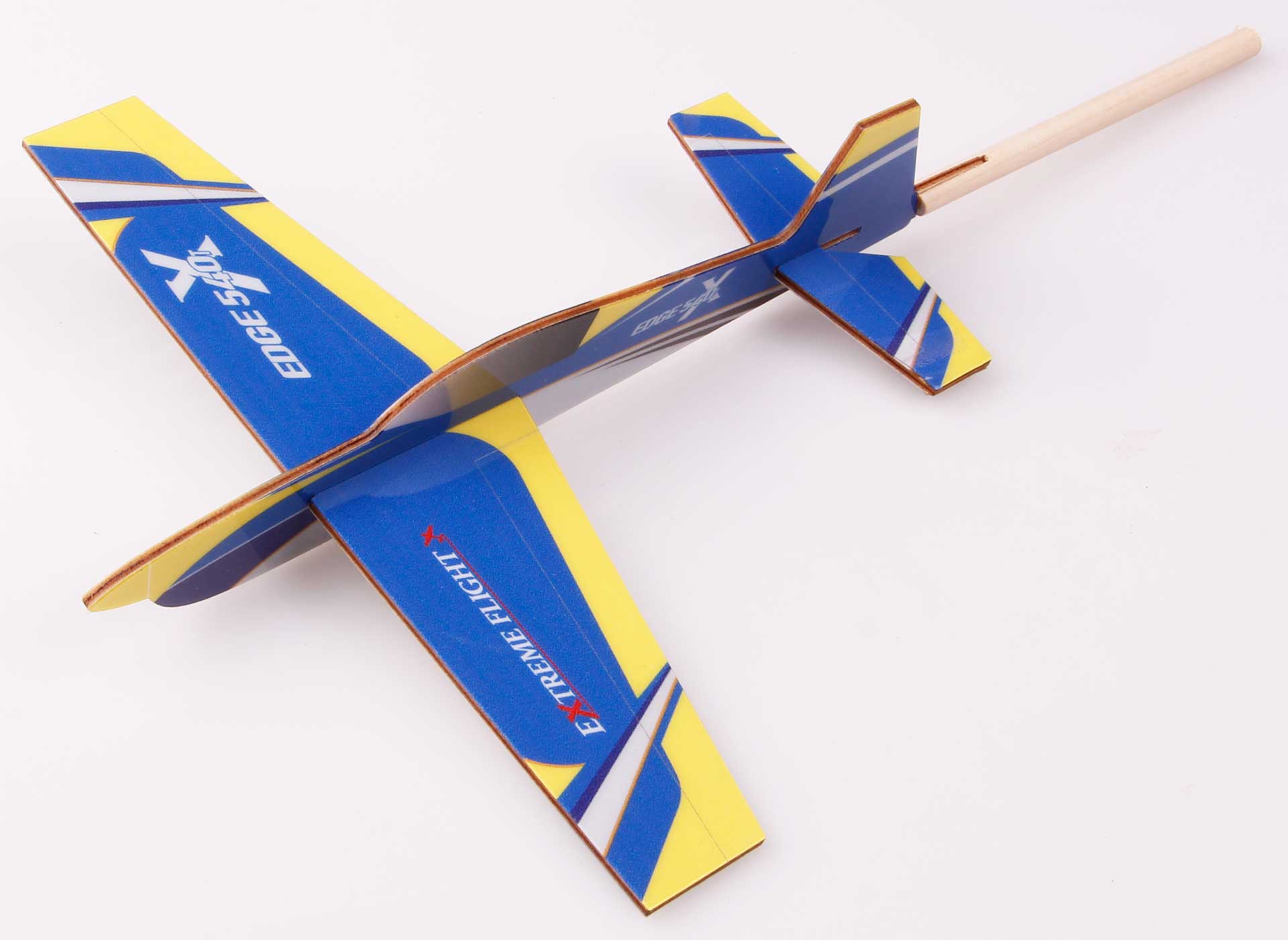 EXTREMEFLIGHT-RC Edge 540 jaune /bleu  Stick Plane