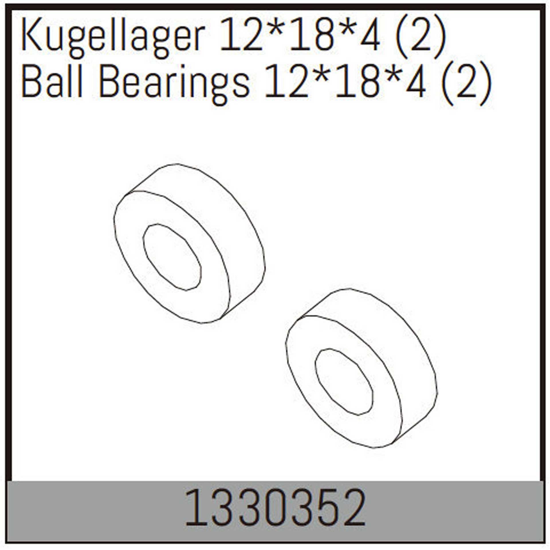 ABSIMA Kugellager 12*18*4 (2 St.)