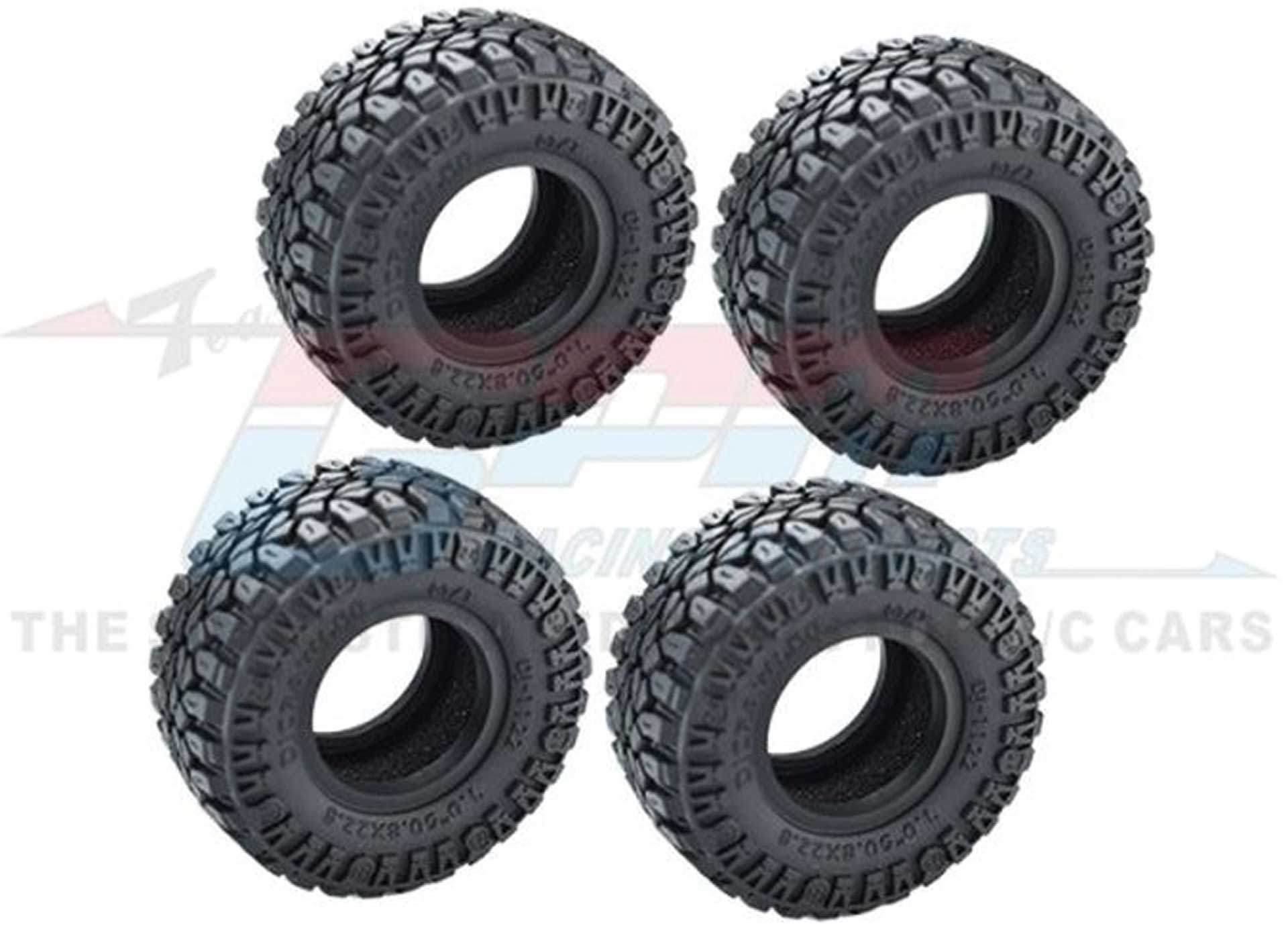 GPM High-Grip tires 1.0 with inserts 50,8x22,8mm TRX-4M, SCX24