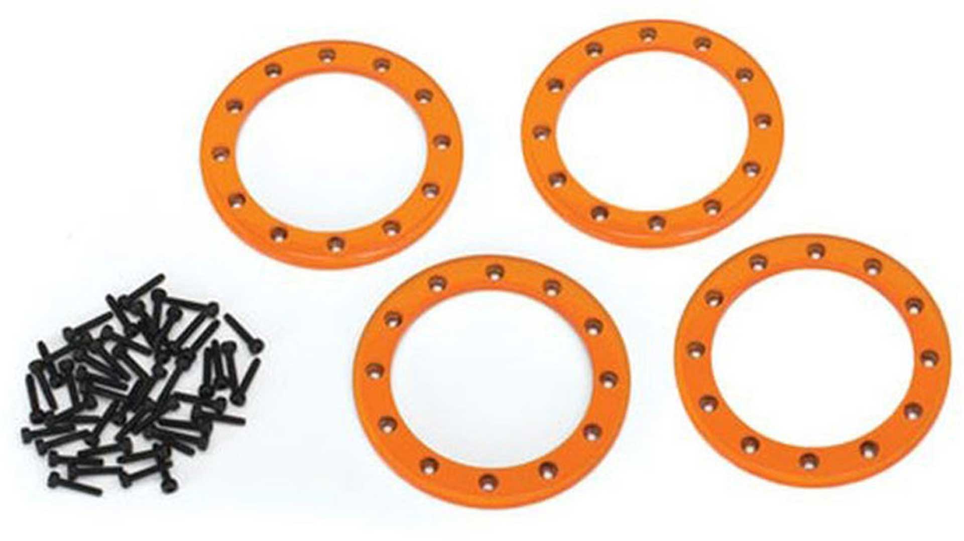 TRAXXAS Beadlock Rings Orange (2.2') Alu (4) + Schrauben