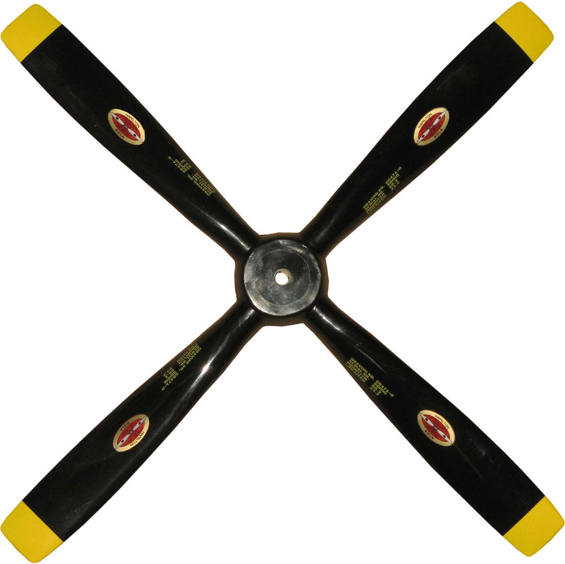 BIELA CARBON PROPELLER 4-BLADE 16/8 SEMI SCALE MUSTANG