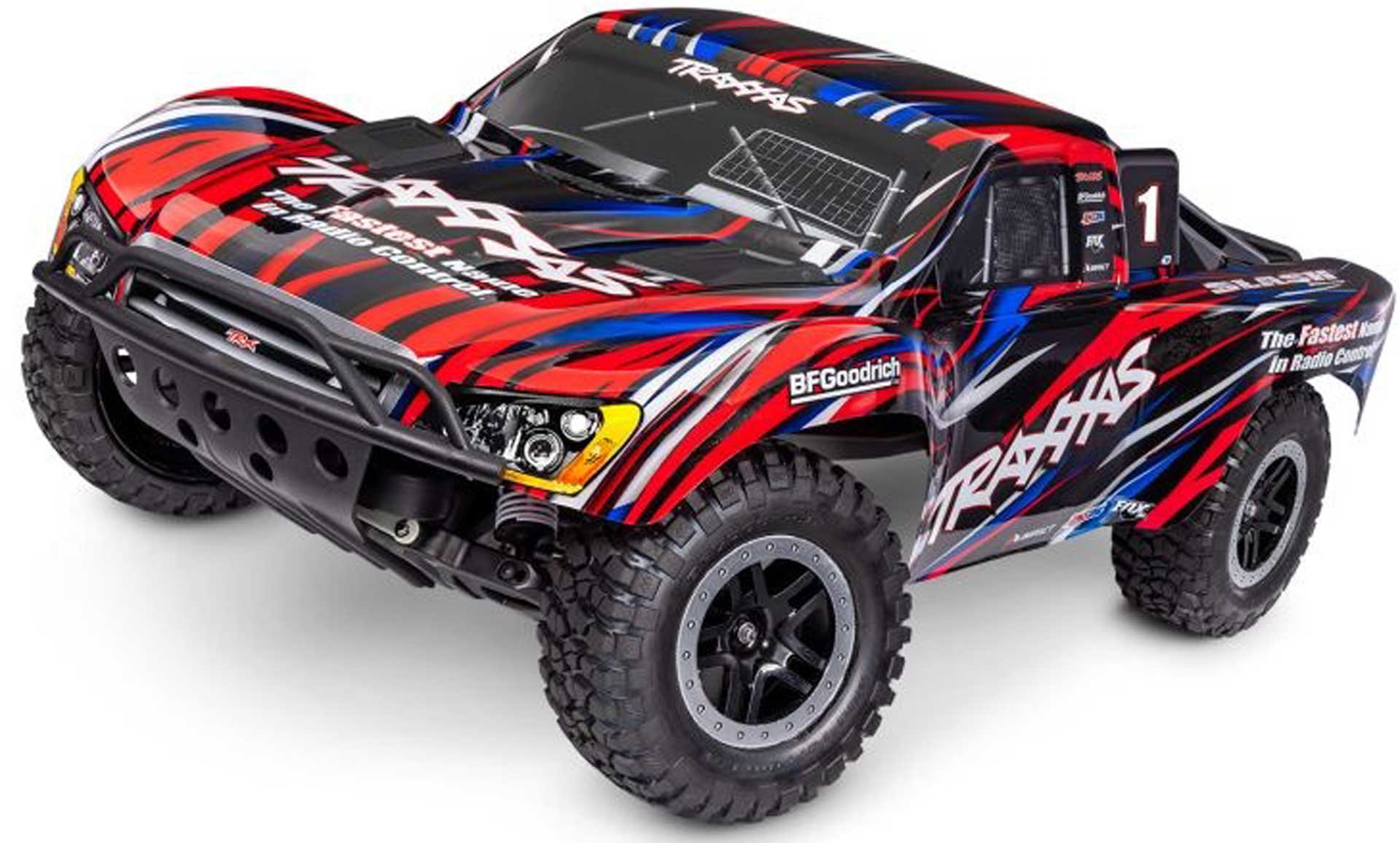 TRAXXAS Slash 1/10 2WD Short-Course-Truck rot RTR BL-2S Brushless, HD, ohne Akku/Lader mit Clipless