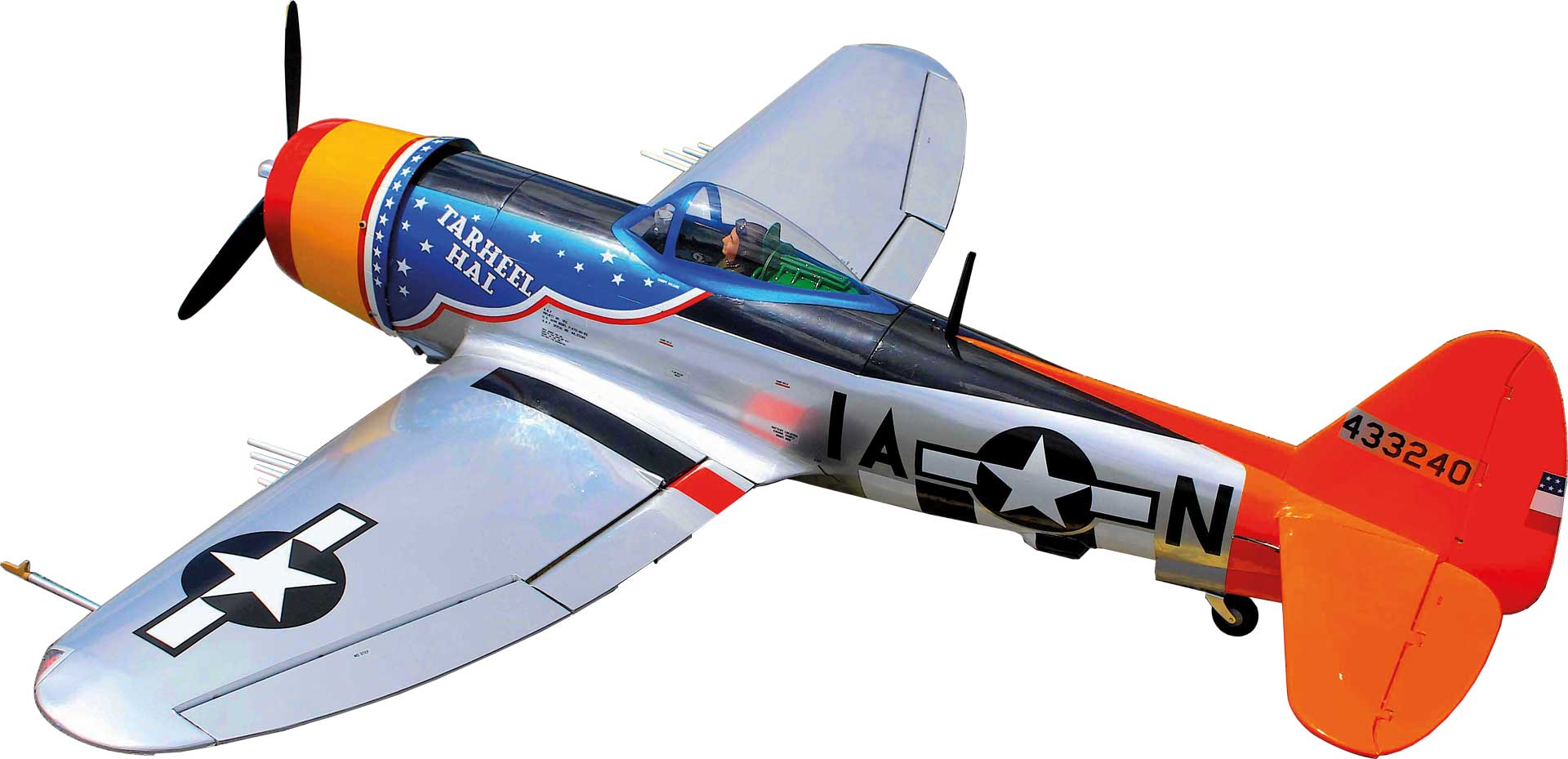 Seagull Models ( SG-Models ) P-47 Thunderbolt "Tarheel Hal" 70"ARF Bubble Top 35cc MIT Einziehfahrwerk