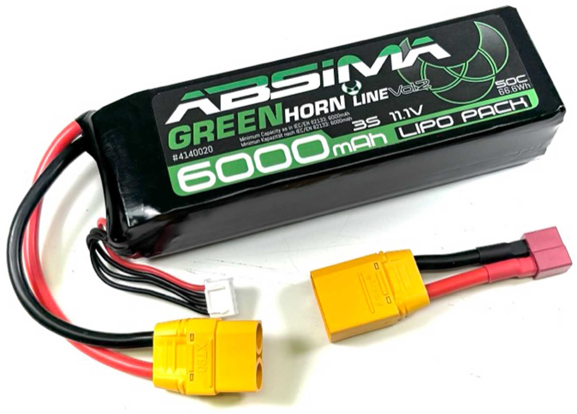 ABSIMA Greenhorn Vol.2 LiPo 3S 11,1V-50C 6000mah (XT90/T-Plug)