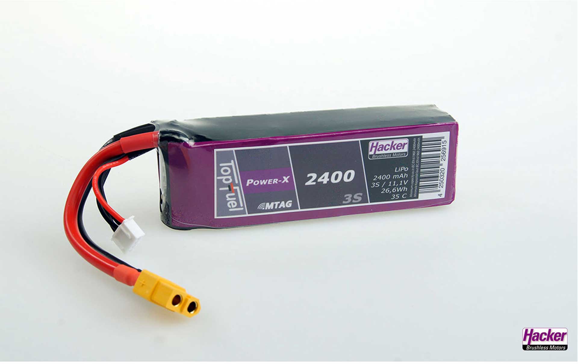 HACKER Topfuel Lipo 35C Power-X 2400mah 3S 11,1V MTAG XT-60