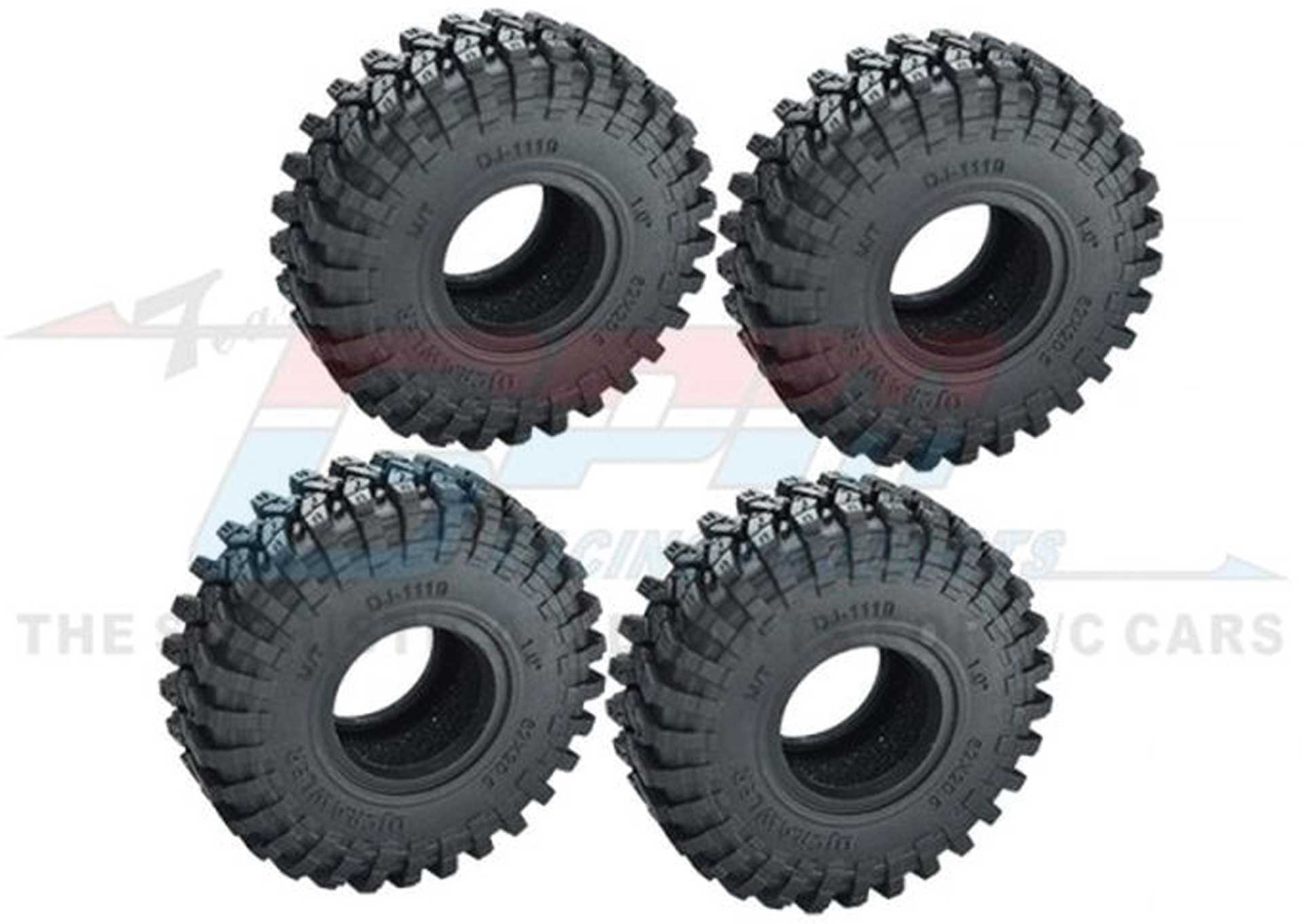 GPM Grip tires 1.0 with inserts 62x20,5mm TRX-4M, SCX24