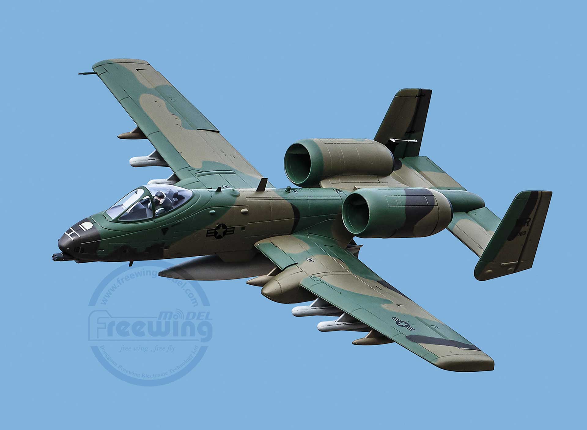 Freewing A-10 64 PNP 4S green camo PNP 4s Jet EDF