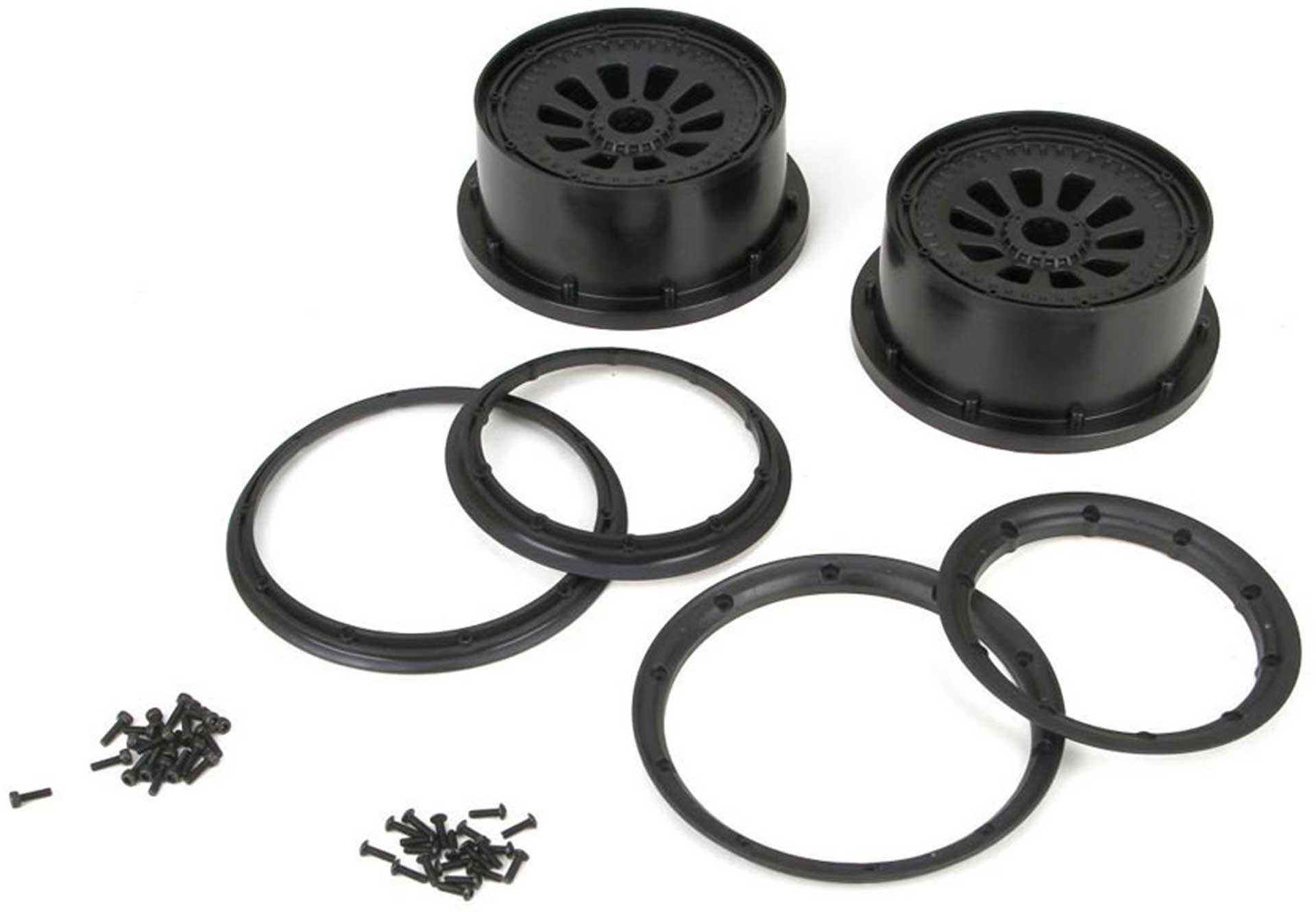 LOSI Felge und Beadlock Set Schwarz (2) 5T