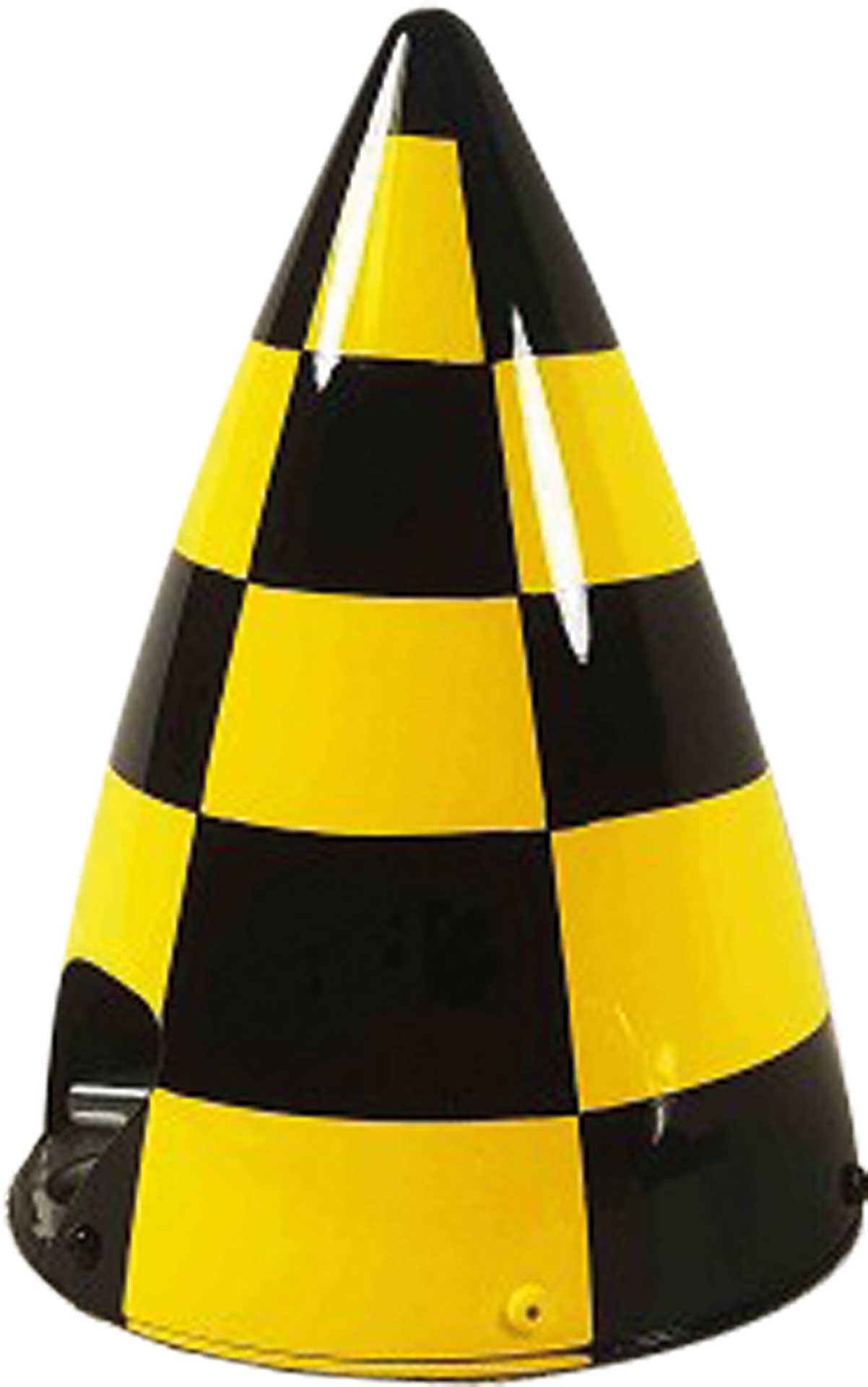 EXTREMEFLIGHT-RC Spinner Carbon 3" (76mm) noir/jaune Motif en damier