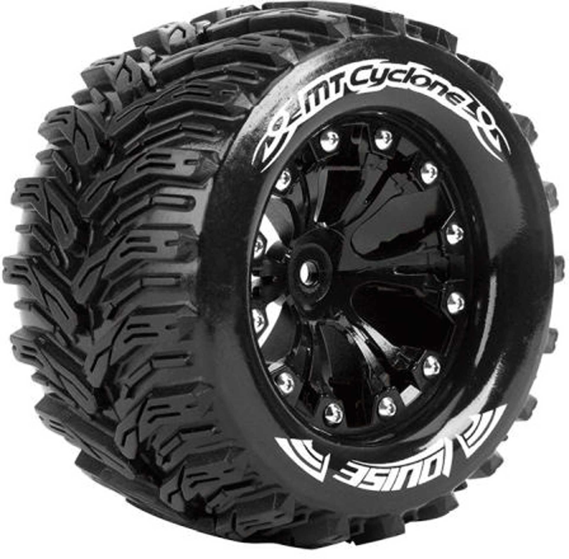 LOUISE MT-CYCLONE SOFT RIM BLACK 1/2 OFFSET 14MM MONSTER TRUCK 2.8