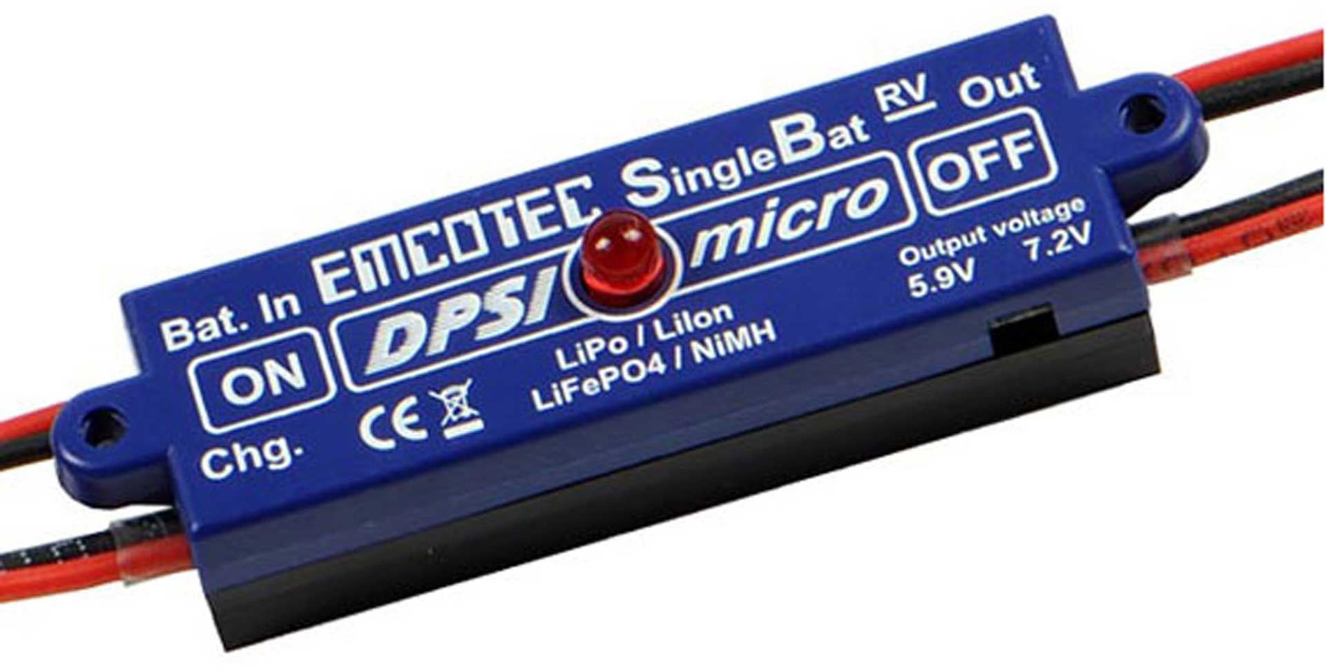 EMCOTEC DPSI MICRO SINGLEBAT 5.9/7.2V MPX BATTERY SWITCH