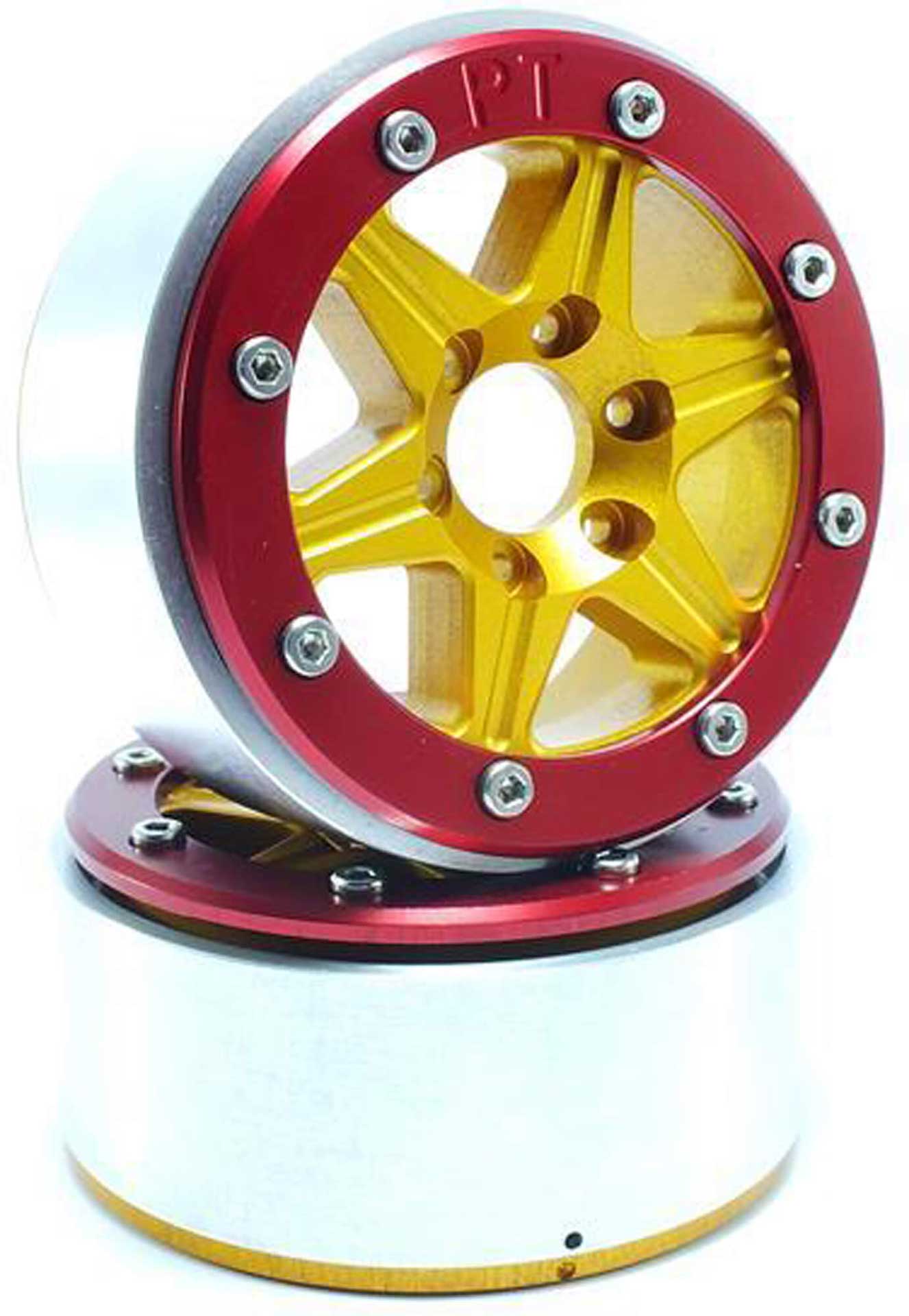 METSAFIL Beadlock Wheels SIXSTAR gold/rot 1.9 (2 St.) ohne Radnabe