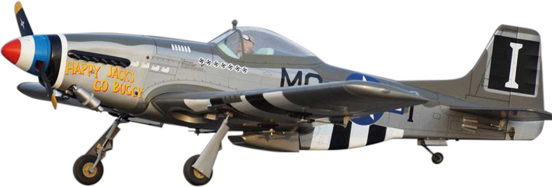 VQ Models P-51D Mustang (Happy Jack's) / 1580mm Oiseau de guerre ARF
