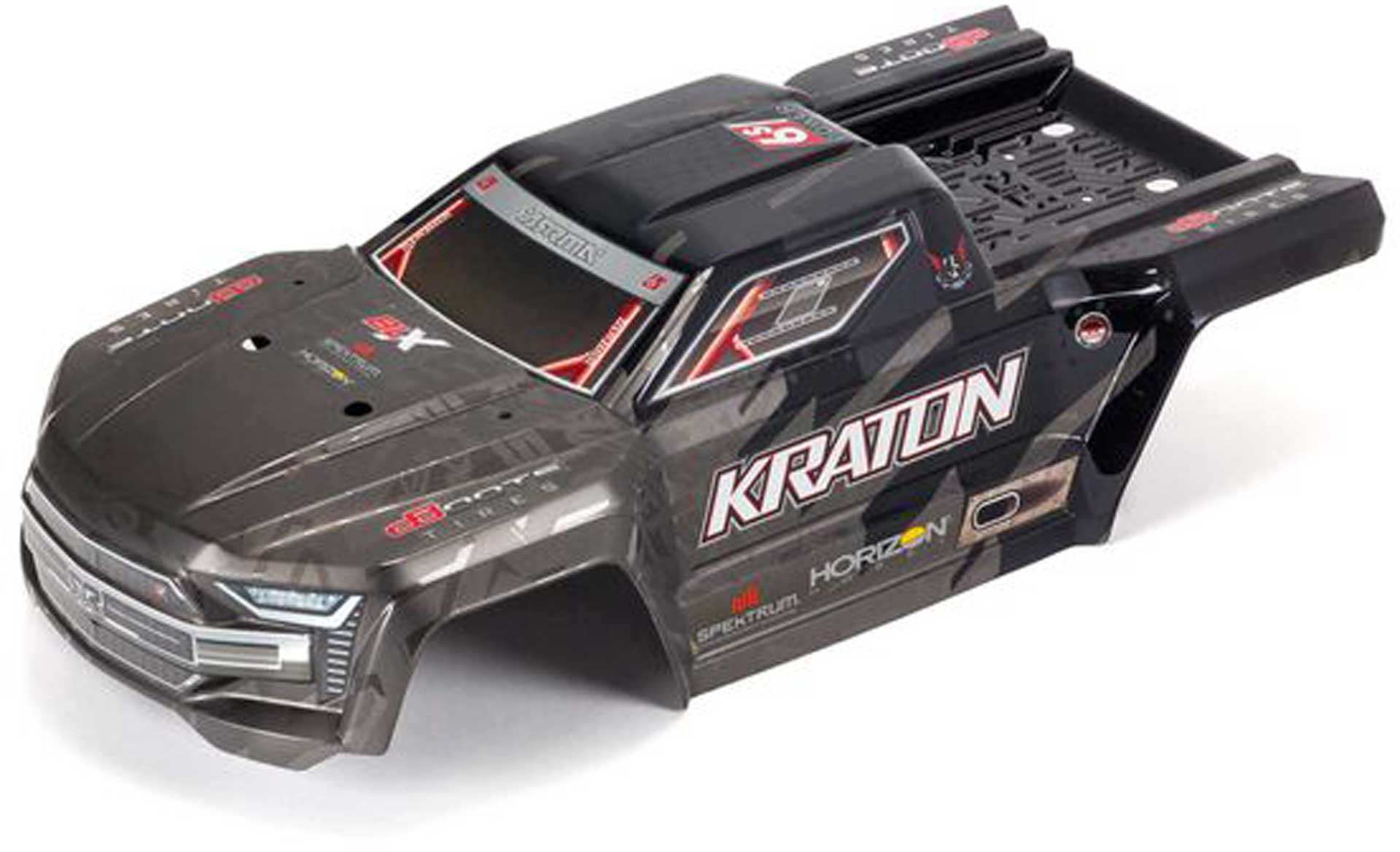 ARRMA KRATON 1/8 EXB Painted Decaled Trimmed Body Black