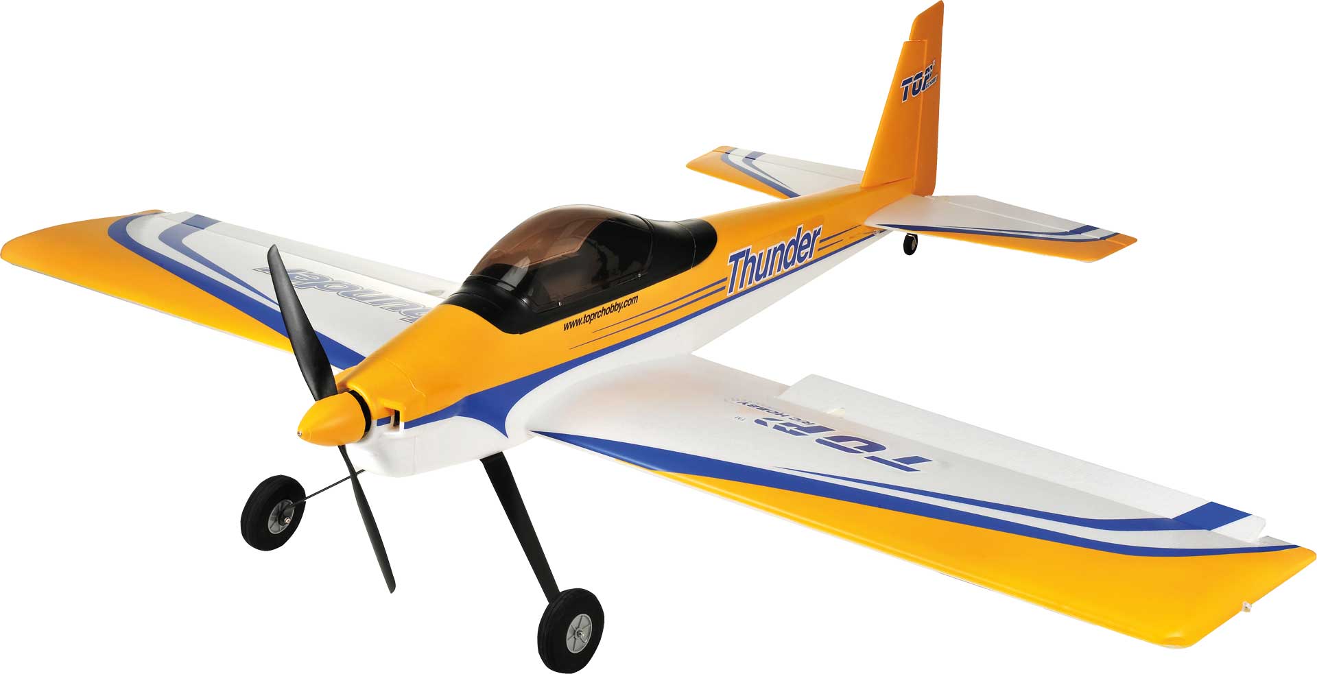 Planet-Hobby Thunder Trainer 1380mm PNP, Gelb, mit Flight Controller (6-Achs Fluglagen-Stabilisierung, Gyro)