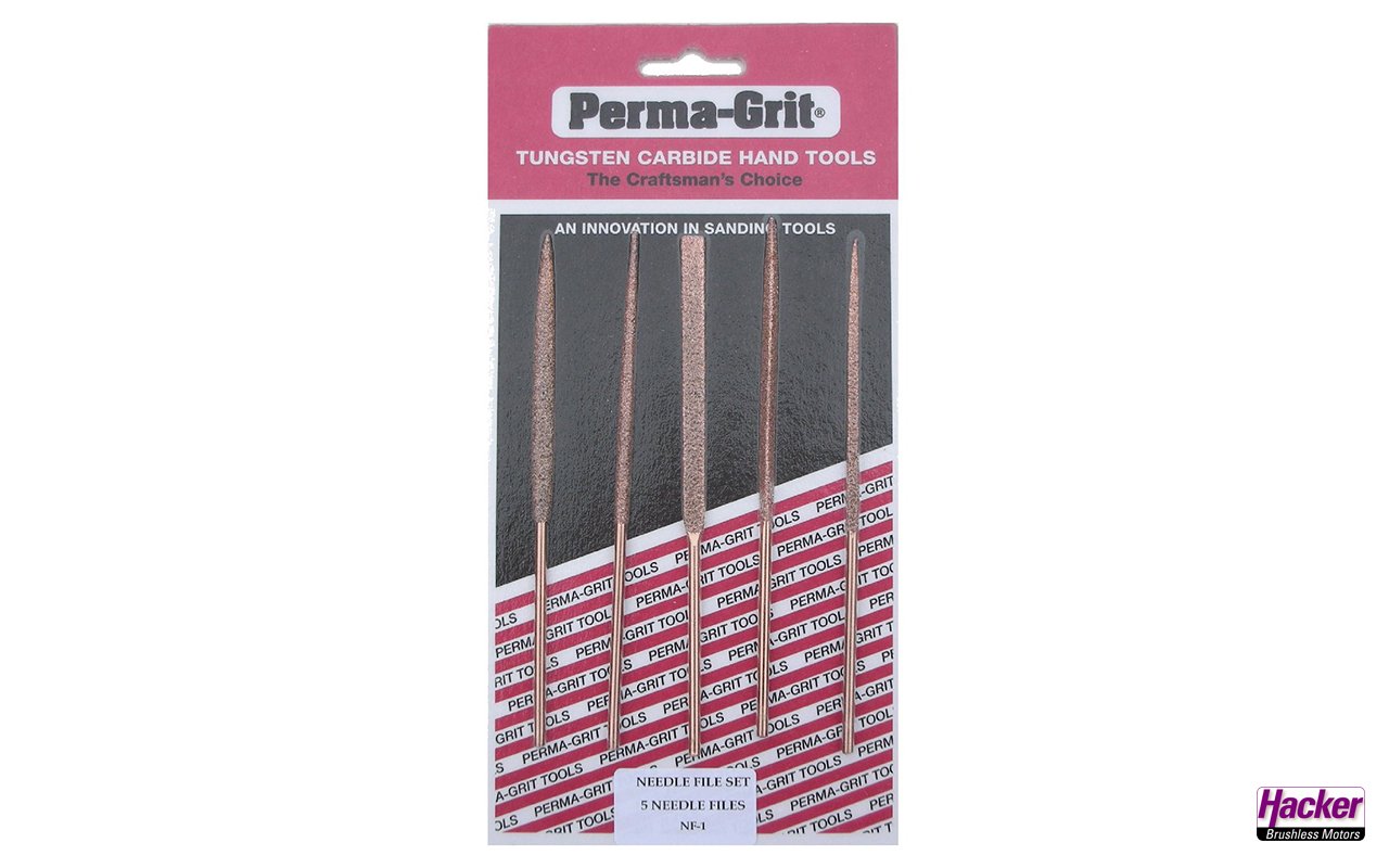 PERMA GRIT 5-piece set "Needle files short" medium