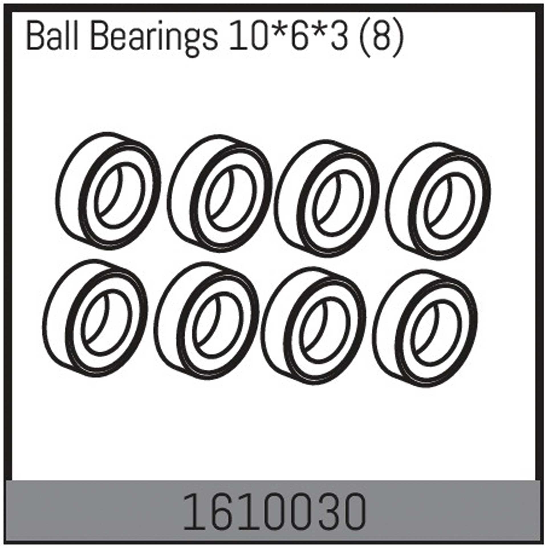 ABSIMA Ball Bearings 10*6*3 (8)