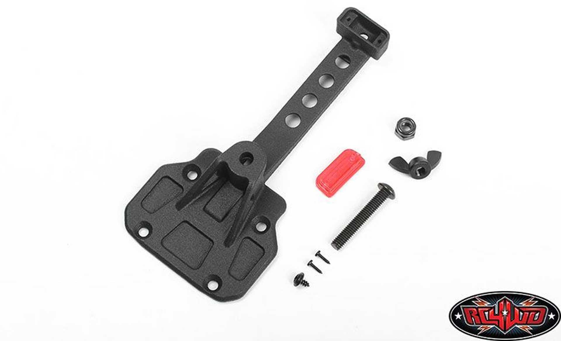 RC4WD Spare Wheel and Tire Holder w/ red high rear Brake Light AXIAL SCX10 III JEEP