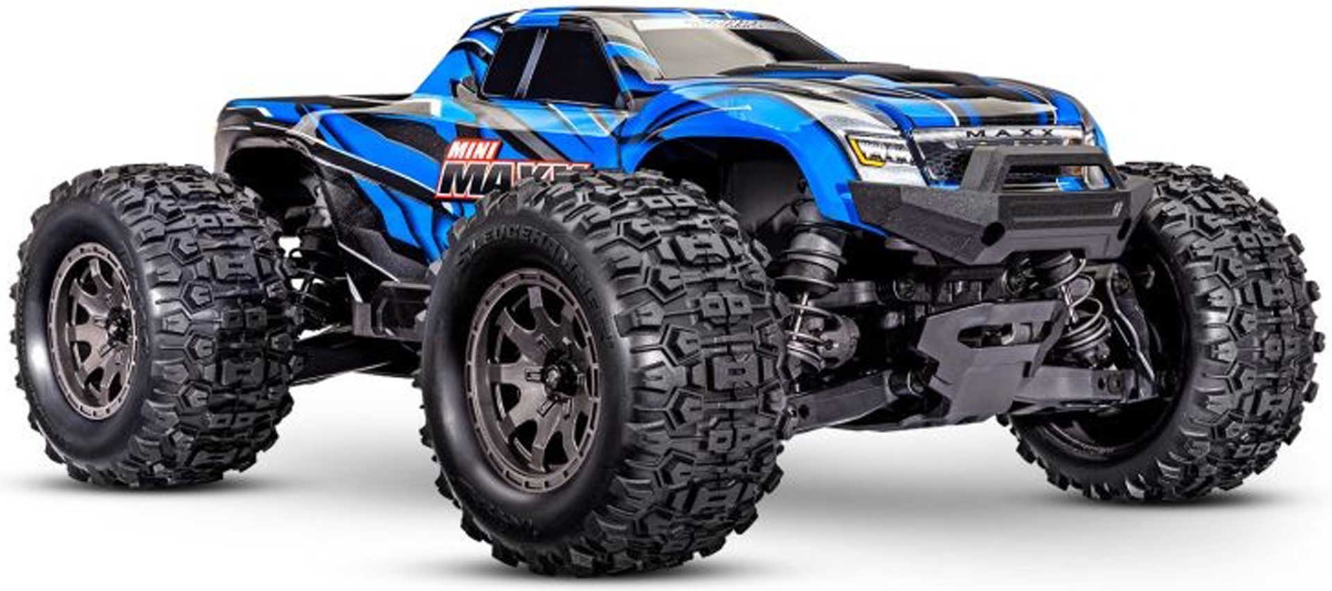 TRAXXAS MINI-MAXX 4WD blau BL-2S sans balais sans batterie/chargeur