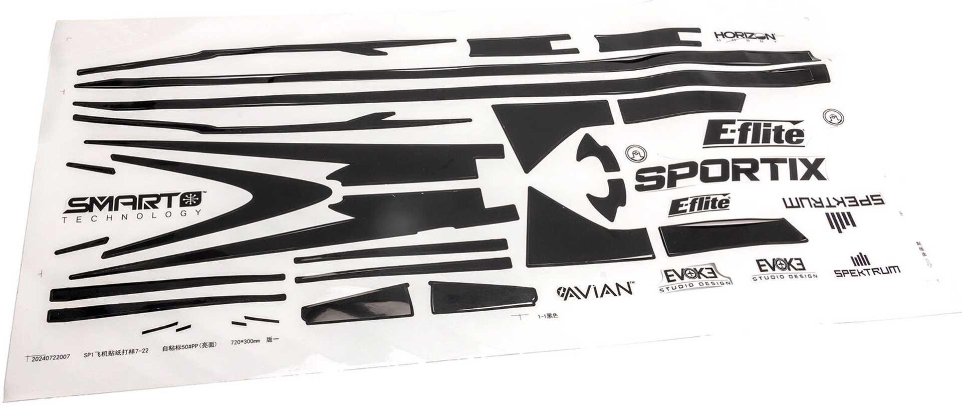 E-FLITE Decal Sheet: Sportix 1.1m