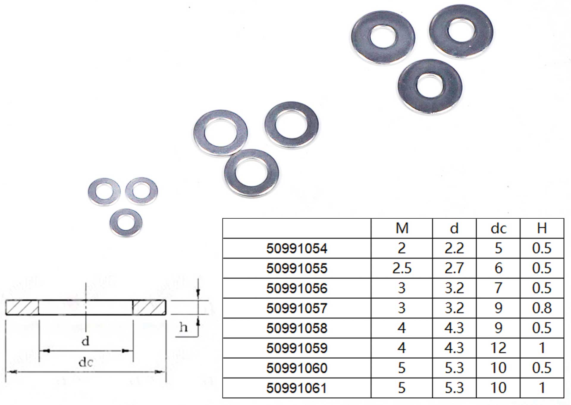 Robbe Modellsport Unterlegscheiben M3 (3,2x9mm) 30Stk. Edelstahl