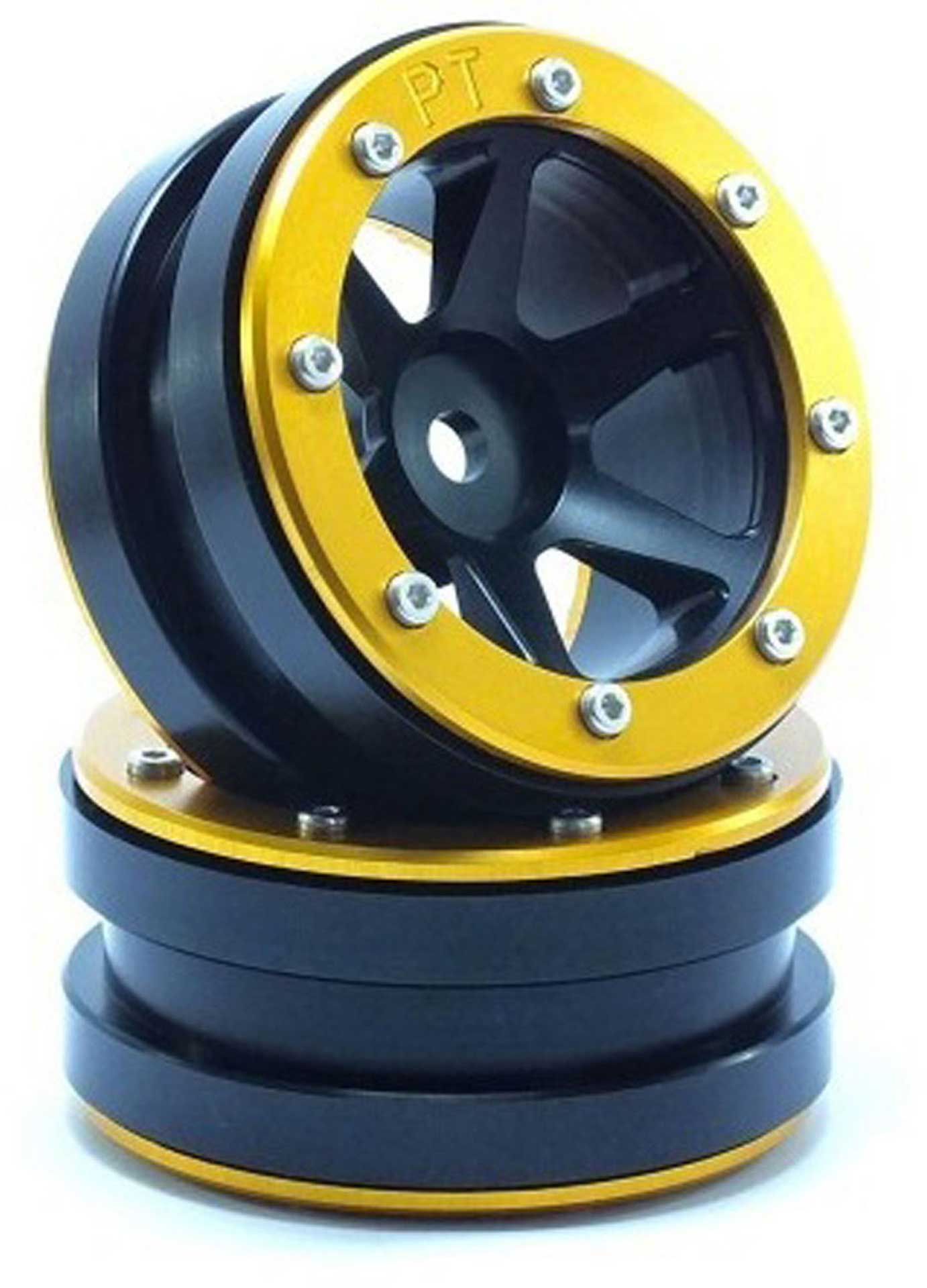 METSAFIL BEADLOCK WHEELS PT-SLINGSHOT SCHWARZ/GOLD 1.9 (2 ST.)