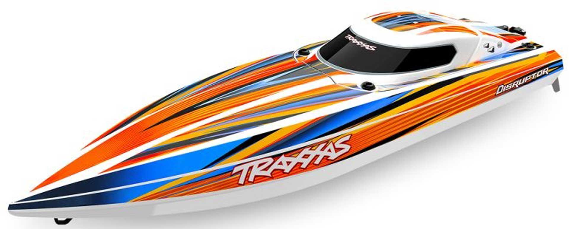 TRAXXAS DISRUPTOR orange 26 pouces coque en V Bateau Auto-érection sans batterie ni chargeur