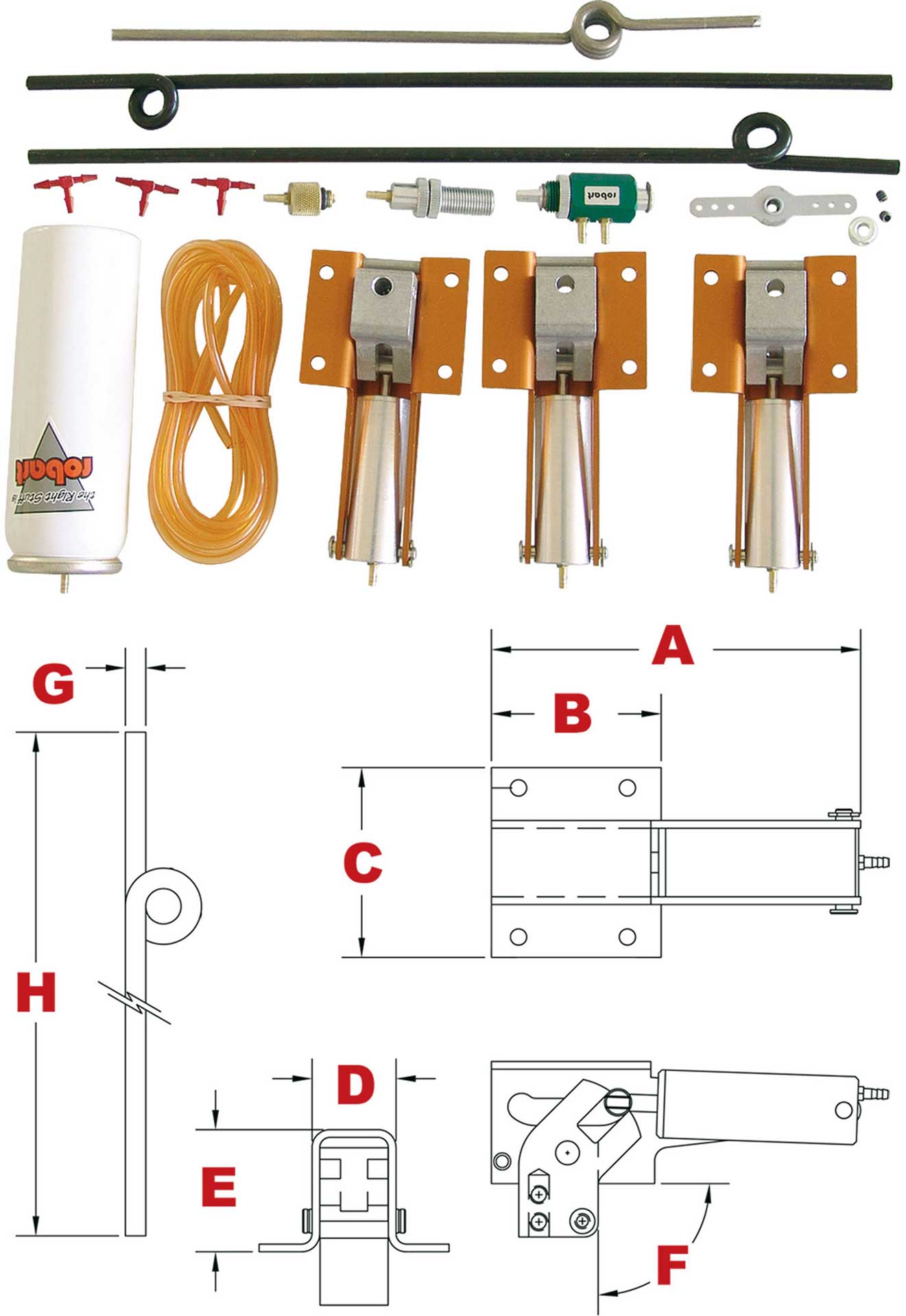 ROBART RETRACTABLE UNDERCARRIAGE PNEUMATIC #520 3-LEG