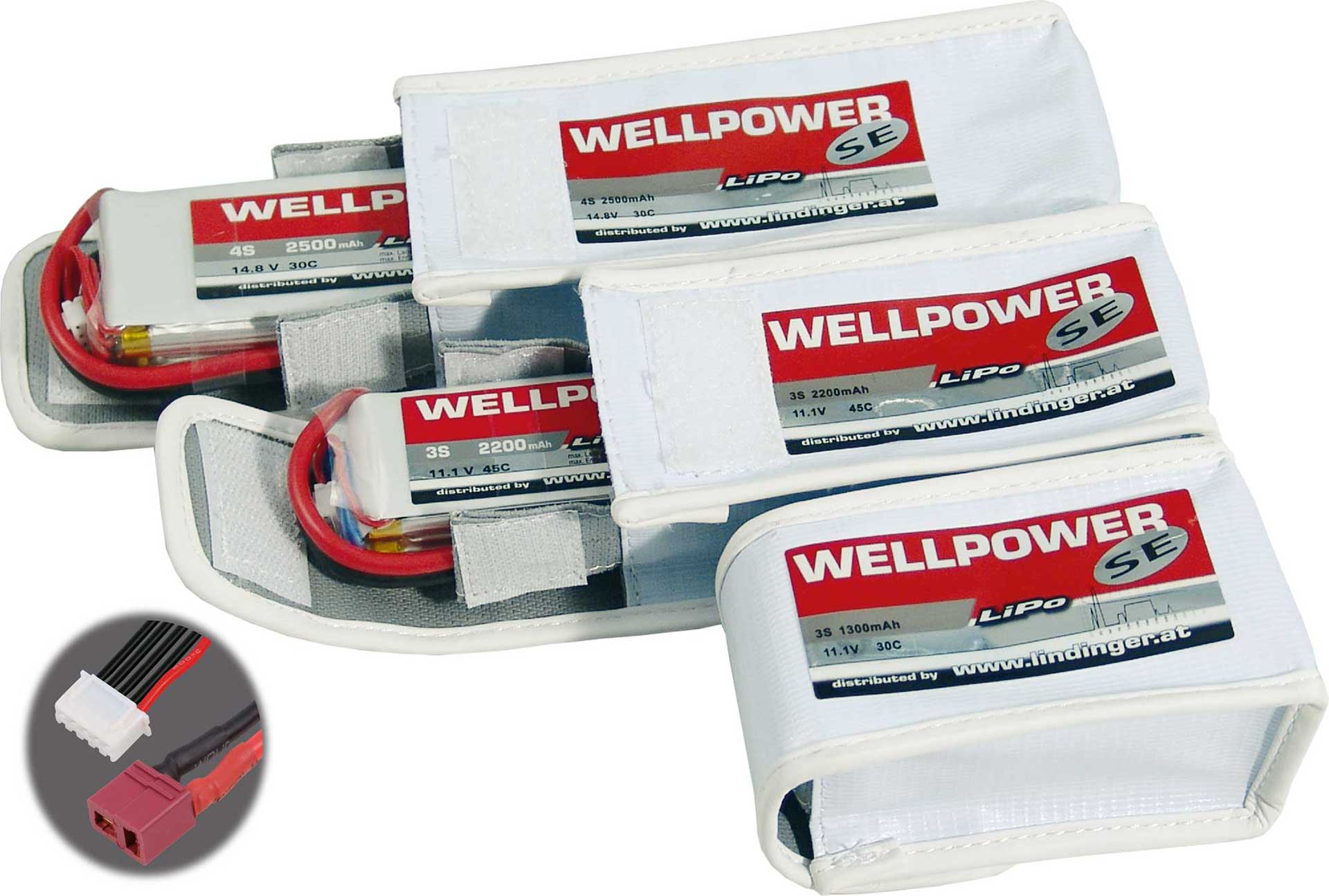 WELLPOWER LIPO BATTERY  PACK SE V2 3200 MAH / 14,8 VOLT 4S 30/60C CH5